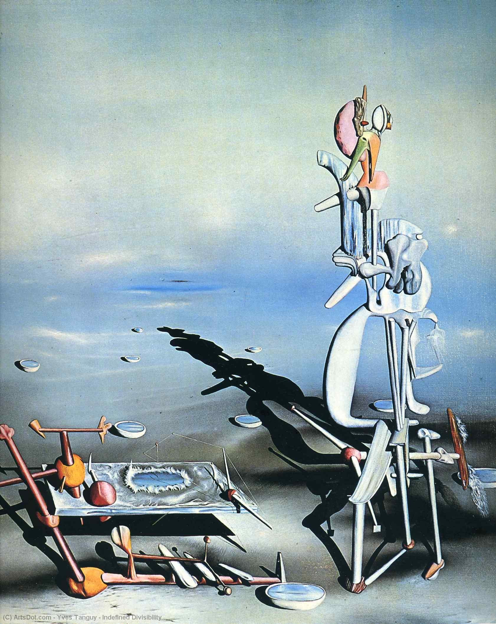 Order Art Reproductions Indefined Divisibility, 1942 by Yves Tanguy (Inspired By) (1900-1955, France) | ArtsDot.com