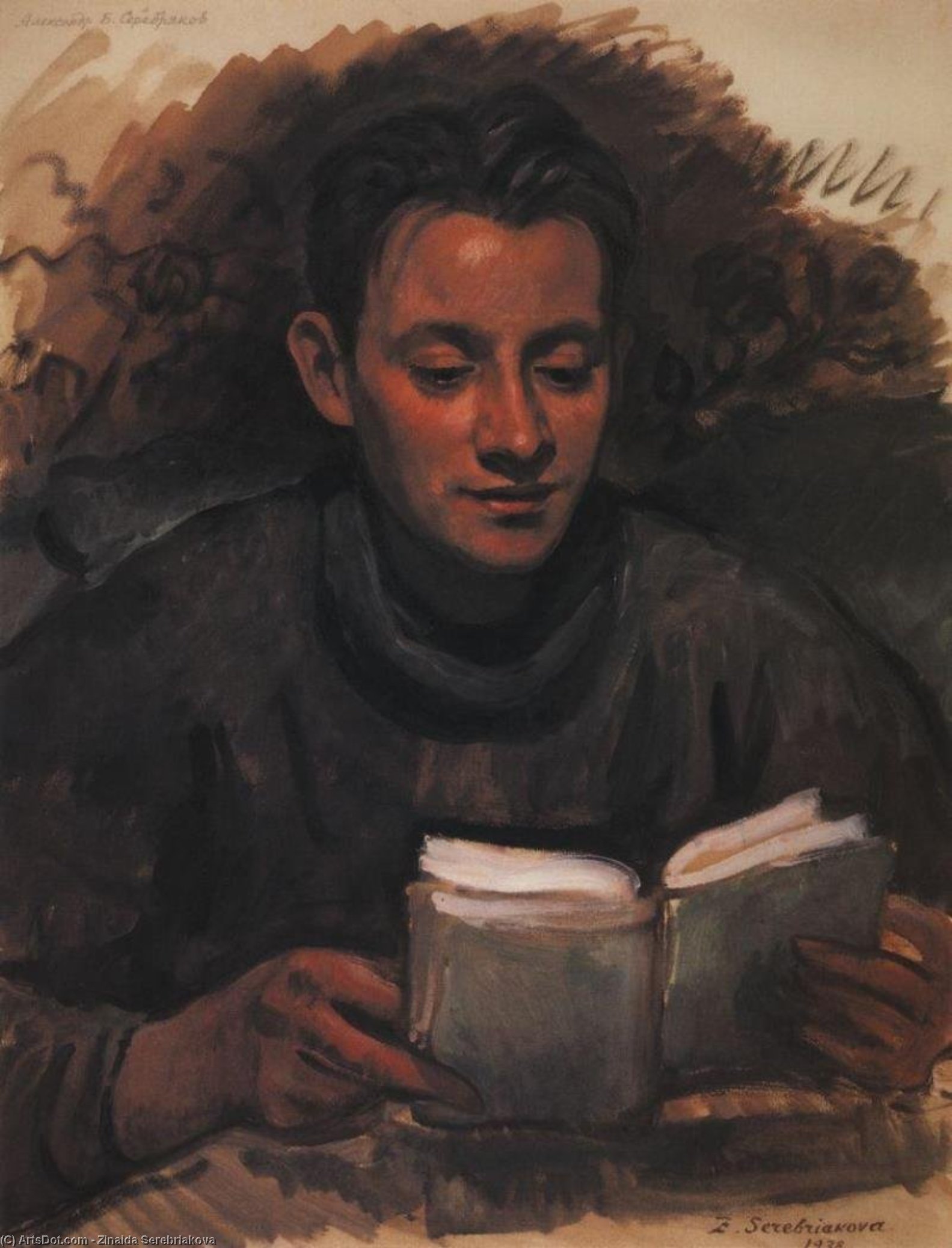 Order Oil Painting Replica Portrait of A.B. Serebryakov, 1938 by Zinaida Serebriakova (Inspired By) (1884-1967, Ukraine) | ArtsDot.com