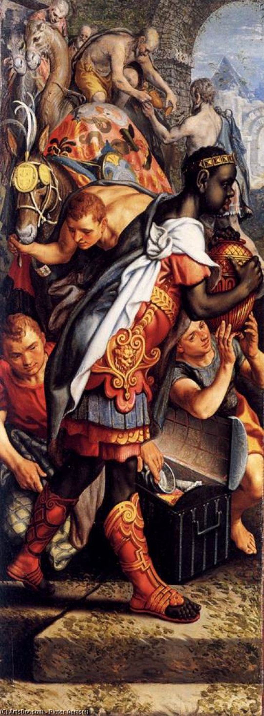 Order Artwork Replica Left wing of a Triptych with the Adoration of the Magi, 1560 by Pieter Aertsen (1508-1575, Netherlands) | ArtsDot.com