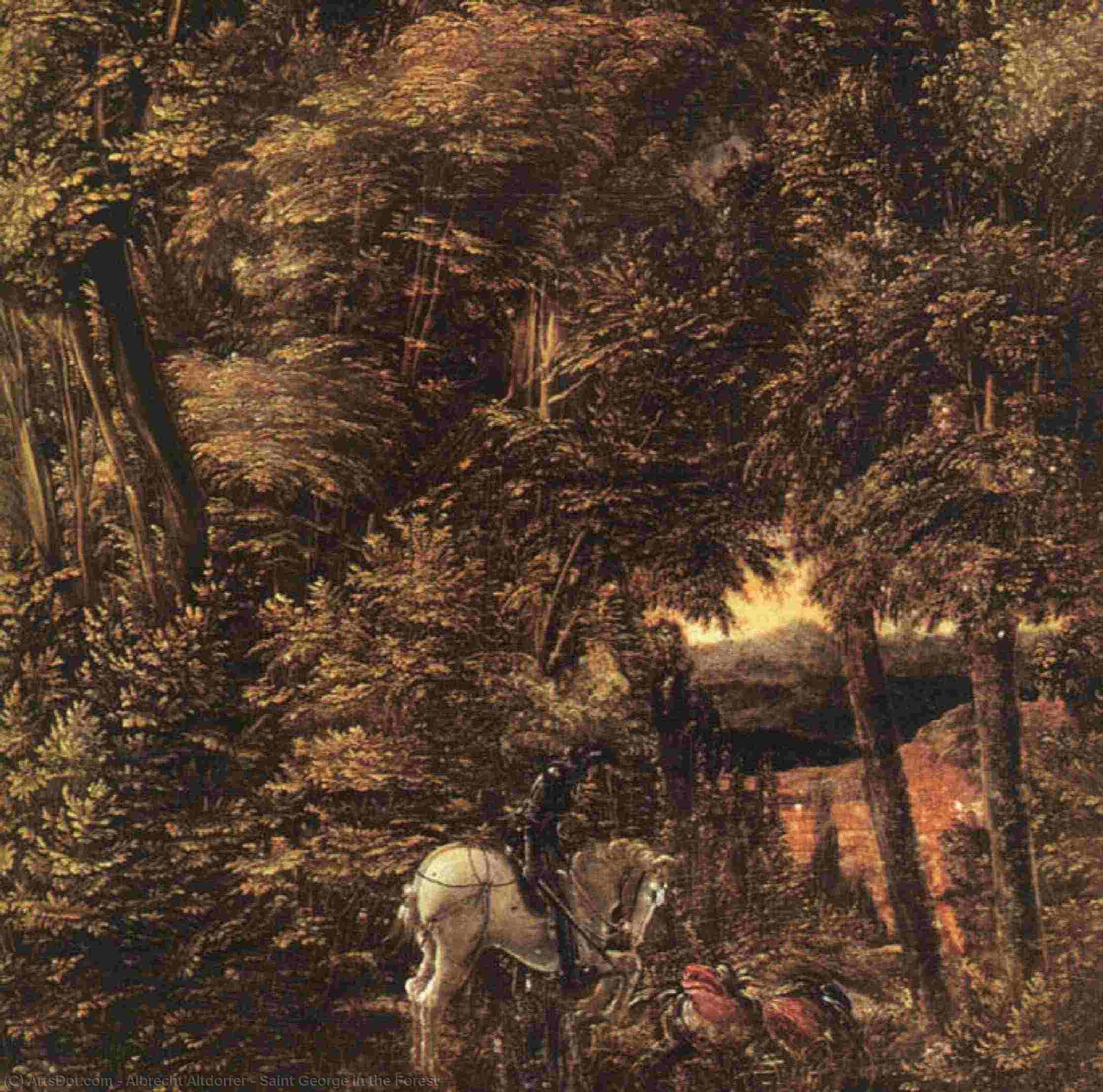 Buy Museum Art Reproductions Saint George in the Forest, 1510 by Albrecht Altdorfer (1480-1538, Germany) | ArtsDot.com