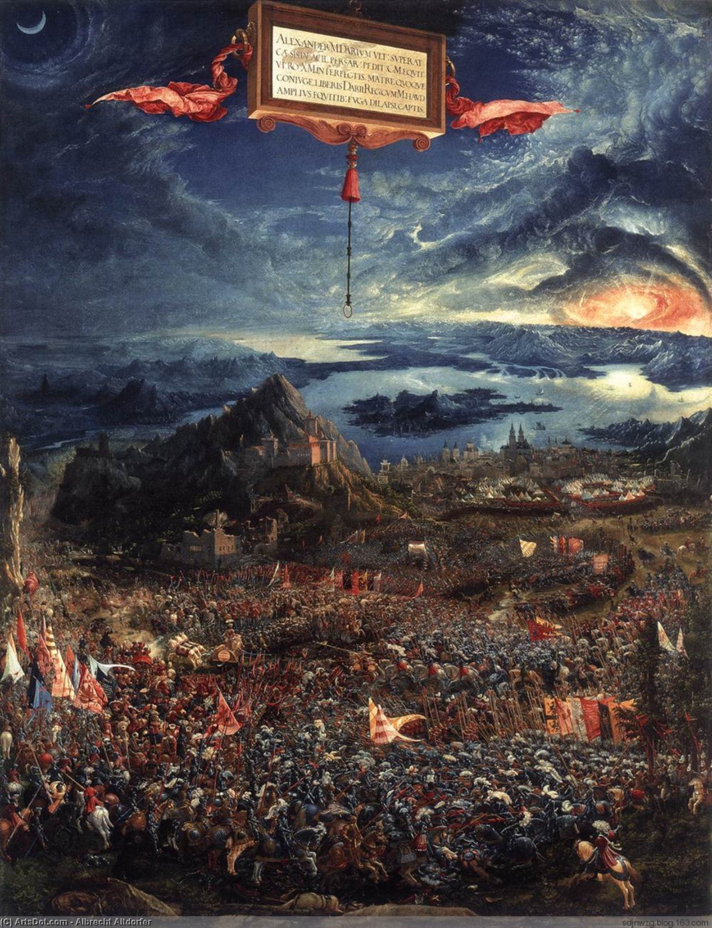Order Paintings Reproductions The Battle of Alexander, 1529 by Albrecht Altdorfer (1480-1538, Germany) | ArtsDot.com