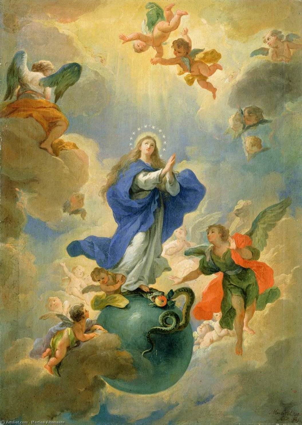Order Oil Painting Replica The Immaculate Conception, 1719 by Martino Altomonte (1657-1745, Italy) | ArtsDot.com