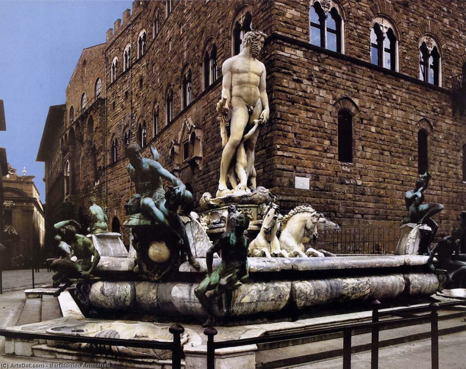 Order Oil Painting Replica Fountain of Neptune, 1559 by Bartolomeo Ammanati (1511-1592, Italy) | ArtsDot.com