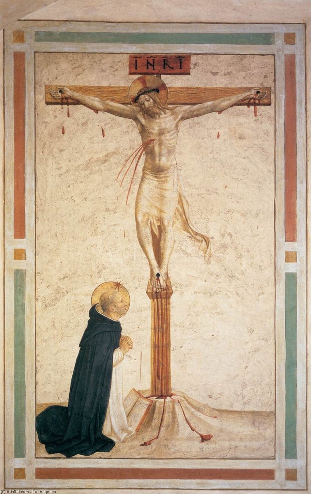 Buy Museum Art Reproductions Crucifixion with St Dominic (Cell 17), 1442 by Fra Angelico (1395-1455, Italy) | ArtsDot.com