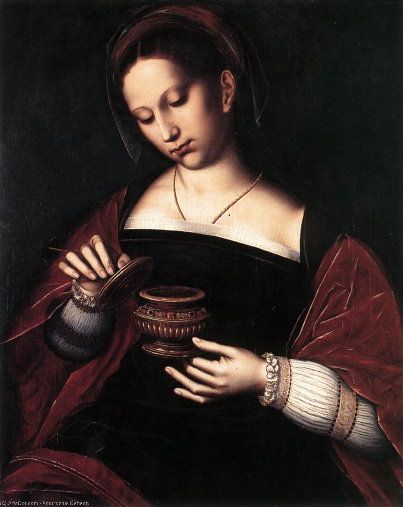 Buy Museum Art Reproductions Mary Magdalene by Ambrosius Benson (1497-1550, Italy) | ArtsDot.com