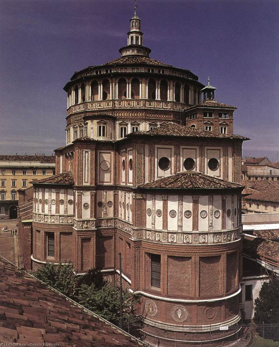 Order Art Reproductions Exterior of the church by Donato Bramante (1444-1514, Italy) | ArtsDot.com