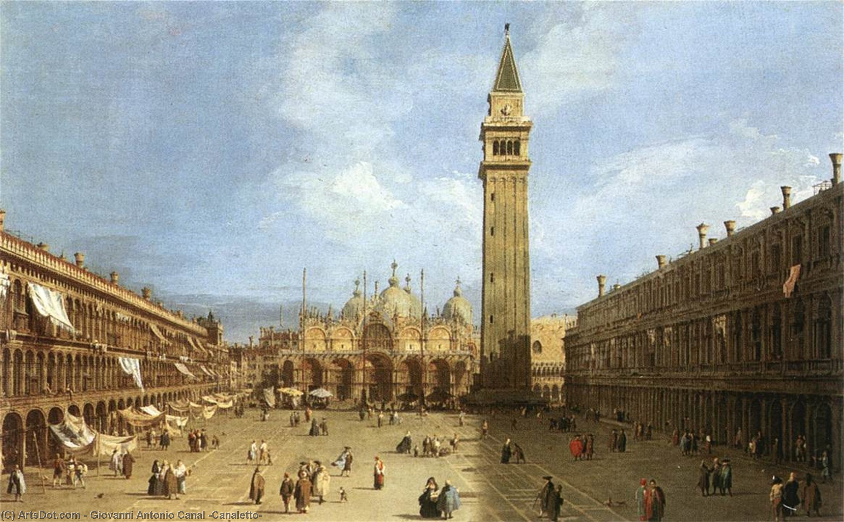Buy Museum Art Reproductions Piazza San Marco, 1730 by Giovanni Antonio Canal (Canaletto) (1730-1768, Italy) | ArtsDot.com