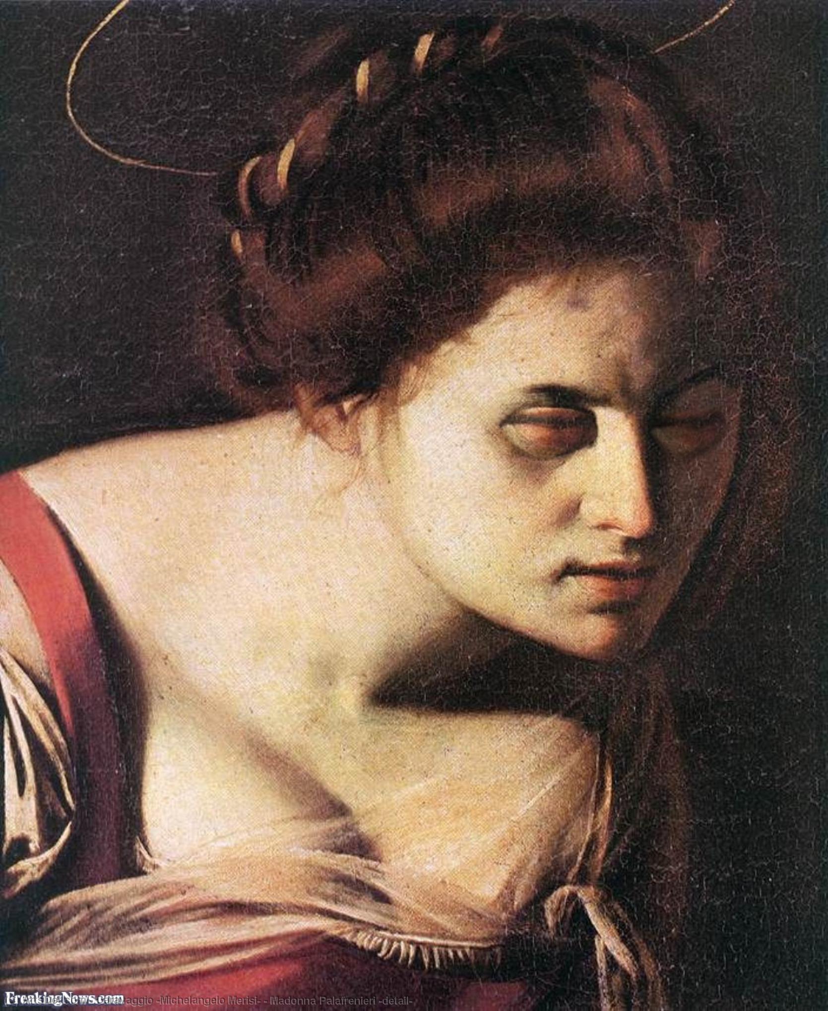 Order Paintings Reproductions Madonna Palafrenieri (detail), 1606 by Caravaggio (Michelangelo Merisi) (1571-1610, Spain) | ArtsDot.com