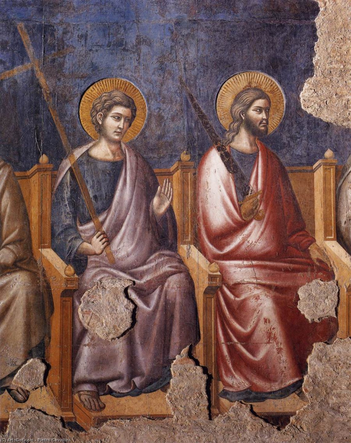 Ordinare Riproduzioni Di Quadri L`ultimo giudizio (particolare) (11), 1290 di Pietro Cavallini (1240-1330, Italy) | ArtsDot.com