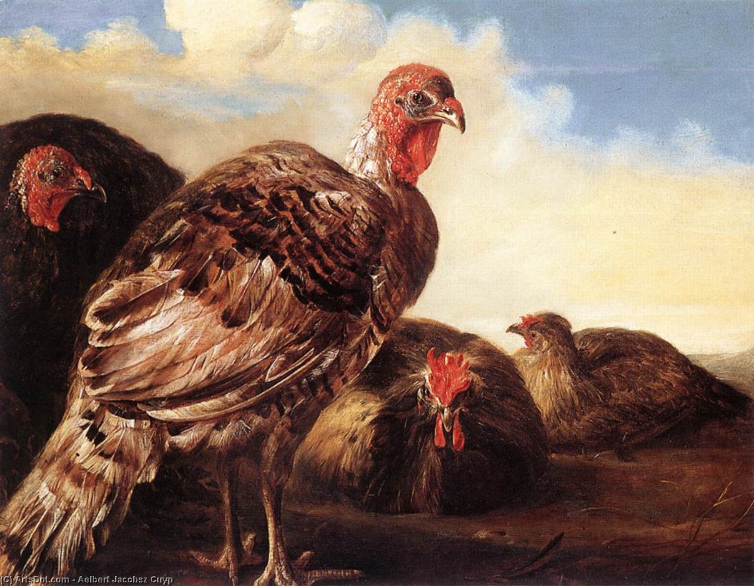 Order Art Reproductions Domestic Fowl by Aelbert Jacobsz Cuyp (1620-1695, Netherlands) | ArtsDot.com