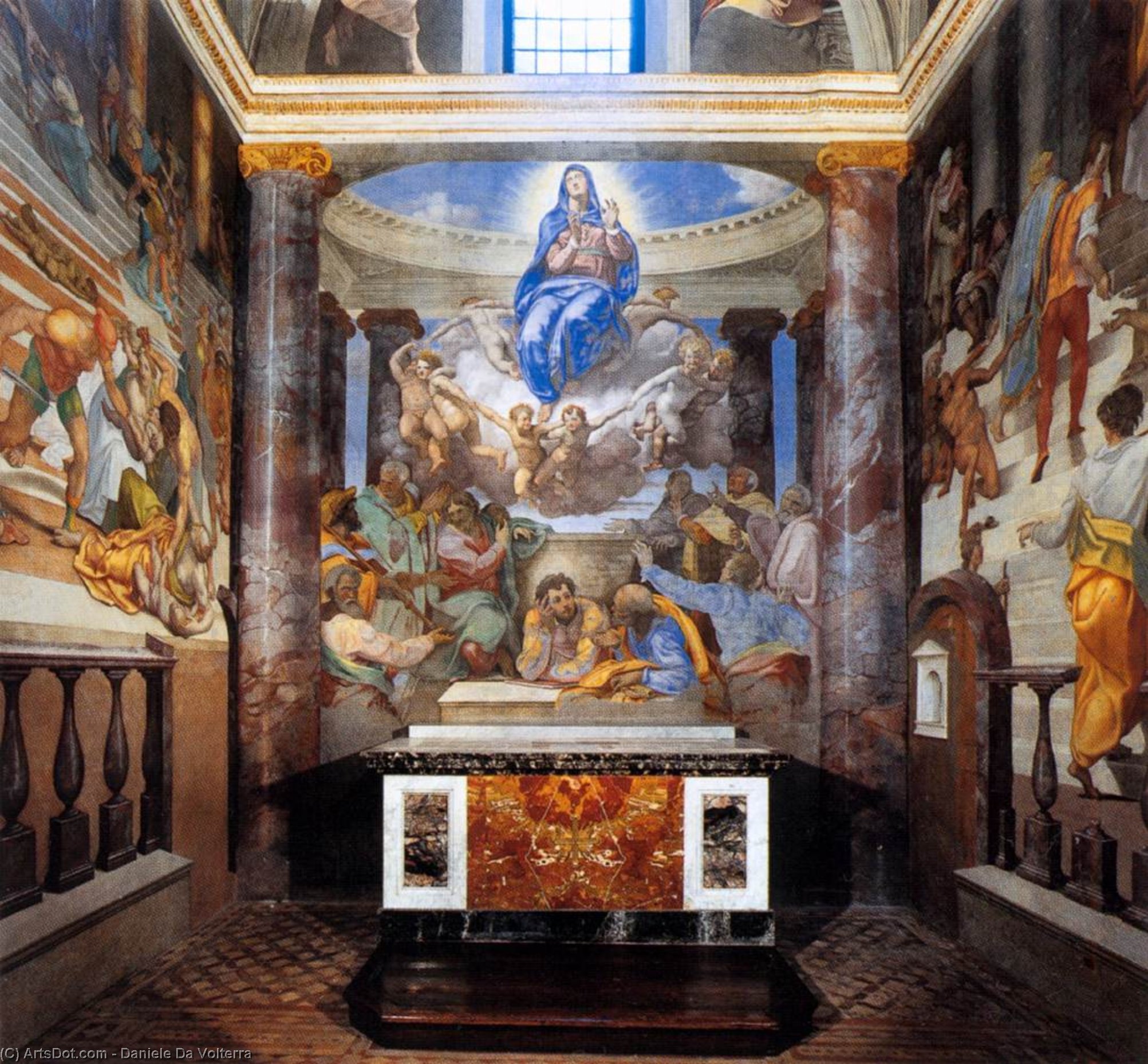Order Oil Painting Replica The Assumption of the Virgin, 1555 by Daniele Da Volterra (1509-1566, Italy) | ArtsDot.com