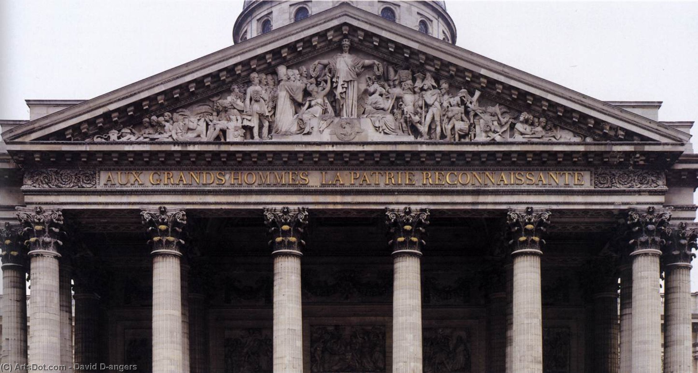 Buy Museum Art Reproductions Pediment relief of the Pantheon, 1830 by David D'angers (1788-1856, France) | ArtsDot.com