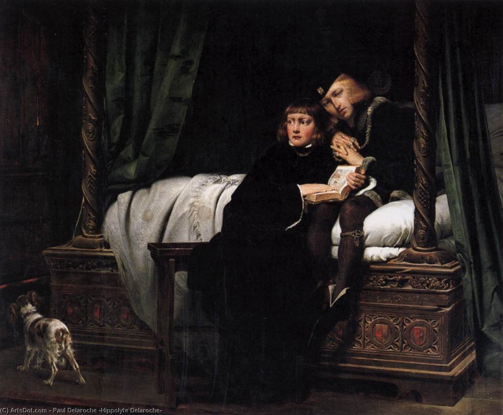Order Oil Painting Replica The Death of the Sons of King Edward in the Tower, 1831 by Paul Delaroche (Hippolyte Delaroche) (1797-1856, France) | ArtsDot.com