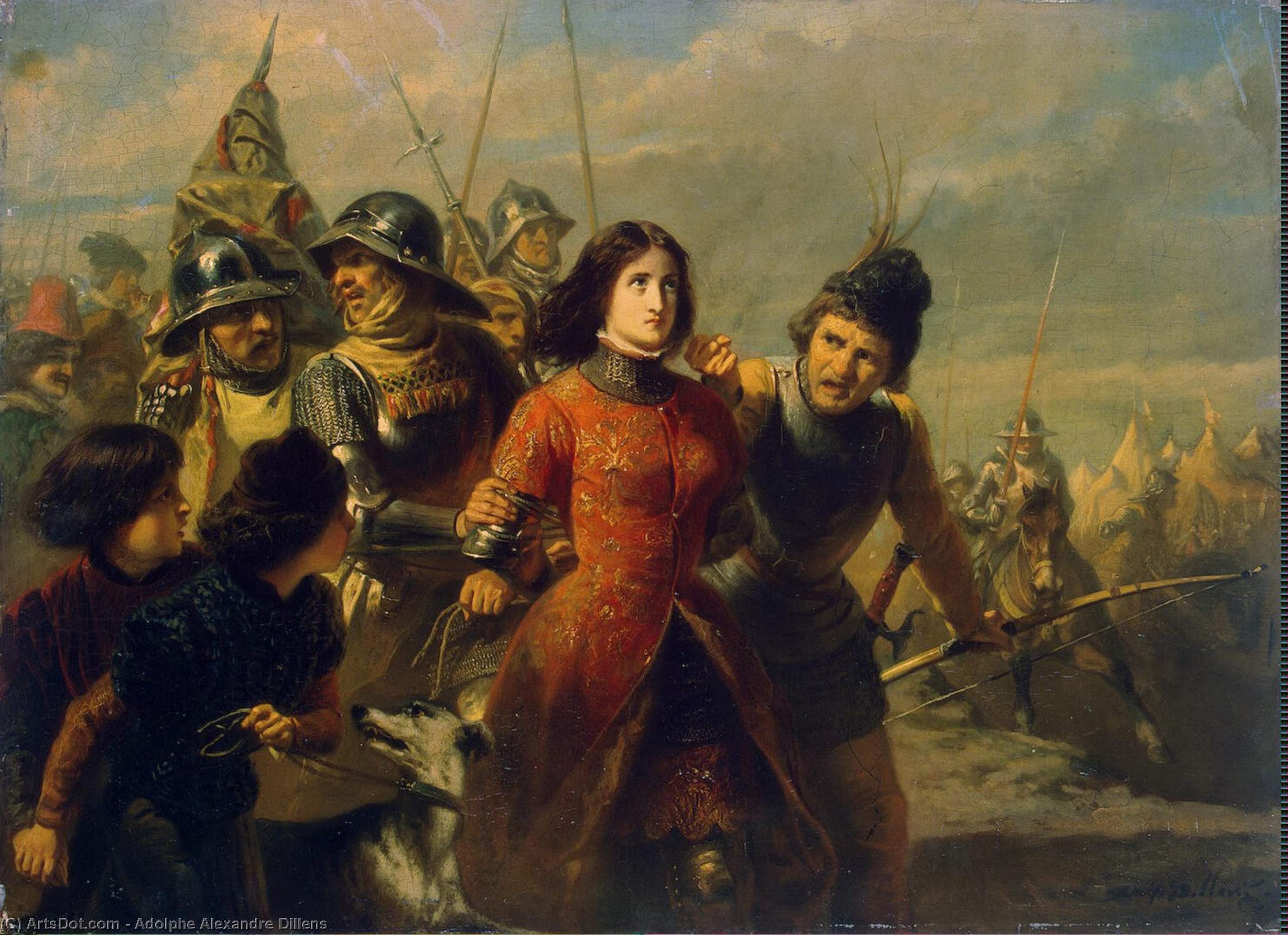 Order Artwork Replica Capture of Joan of Arc, 1847 by Adolphe Alexandre Dillens (1821-1877, Belgium) | ArtsDot.com