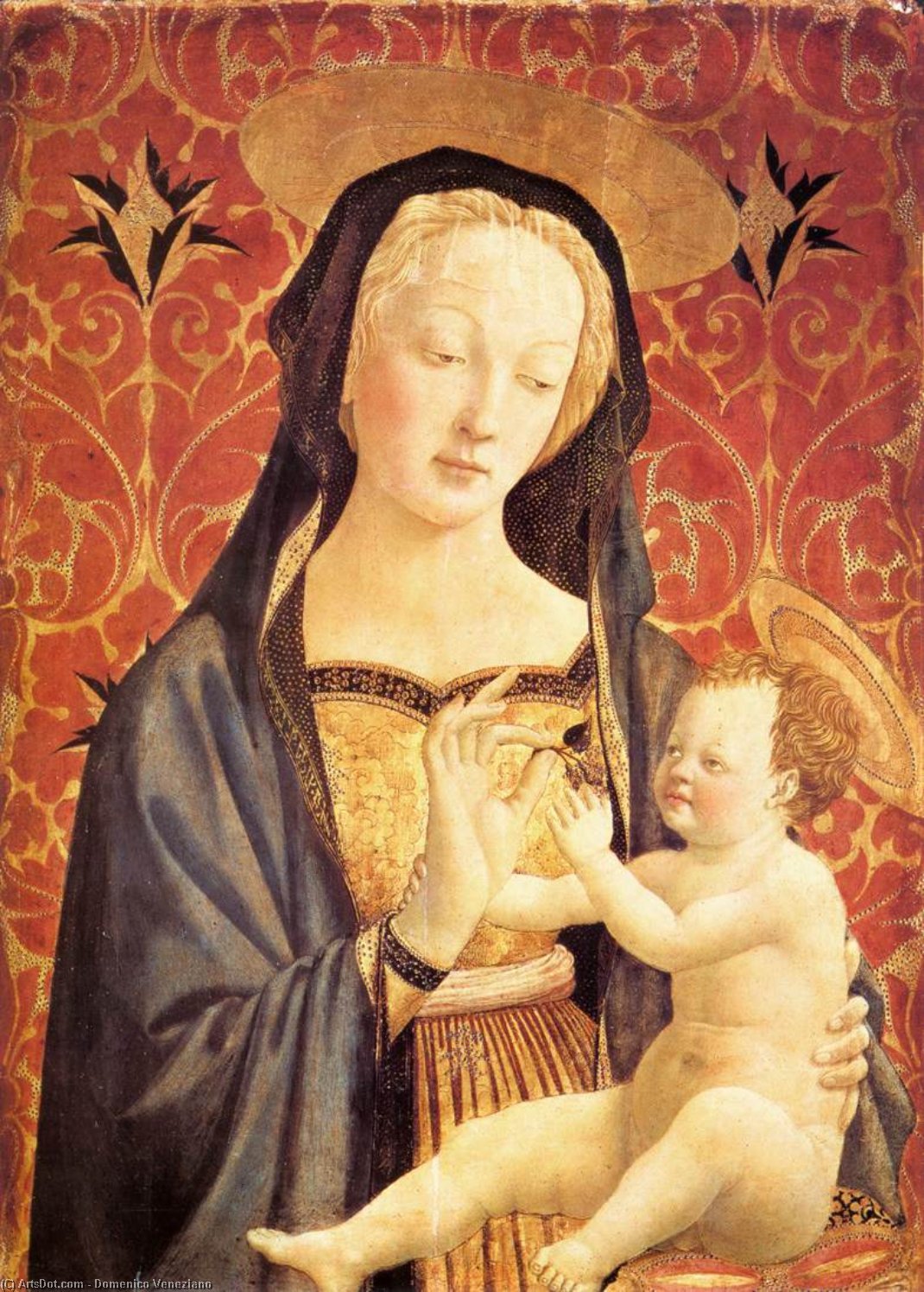 Order Oil Painting Replica Madonna and Child, 1435 by Domenico Veneziano (1410-1461, Italy) | ArtsDot.com