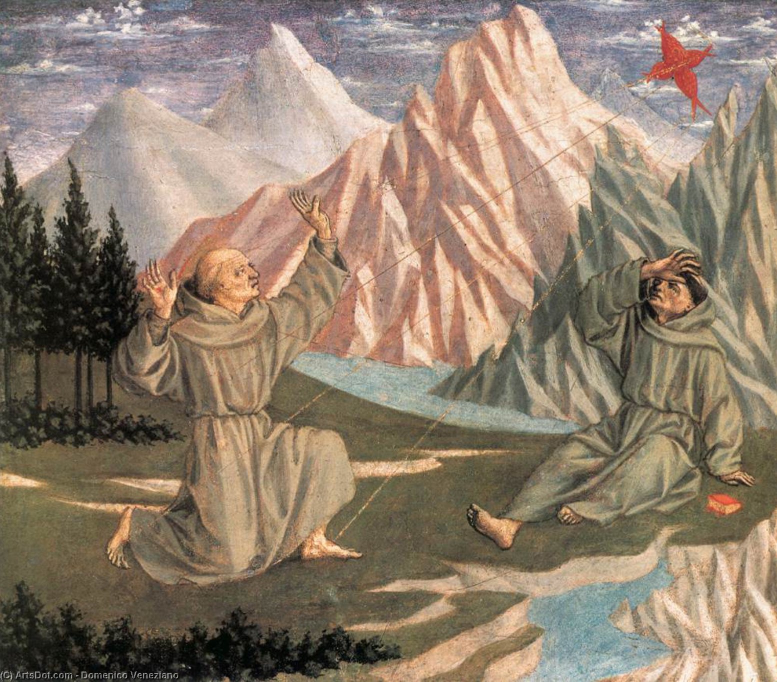 Buy Museum Art Reproductions The Stigmatization of St Francis (predella 1), 1445 by Domenico Veneziano (1410-1461, Italy) | ArtsDot.com