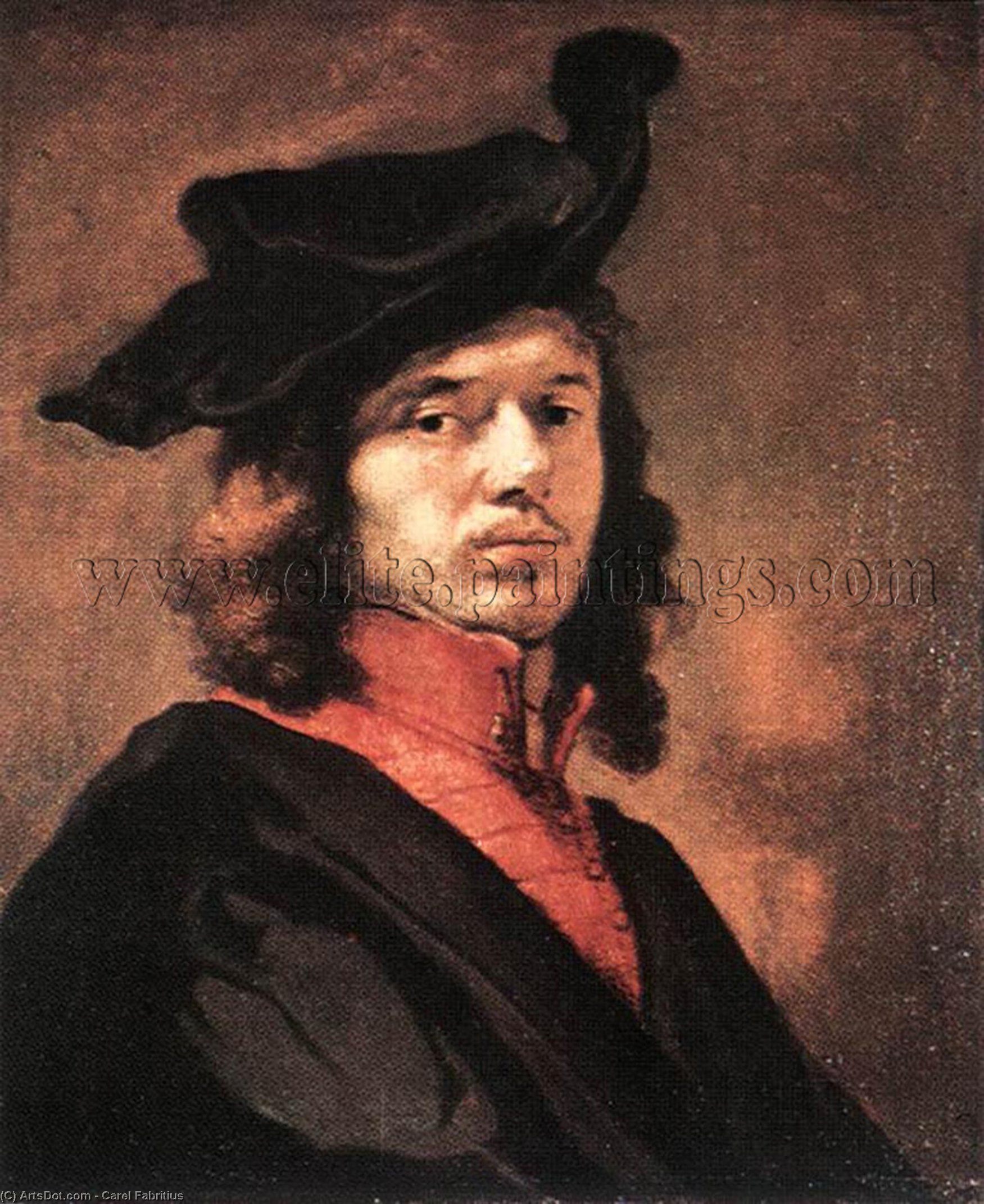 Buy Museum Art Reproductions Self-Portrait by Carel Fabritius (1622-1654, Netherlands) | ArtsDot.com