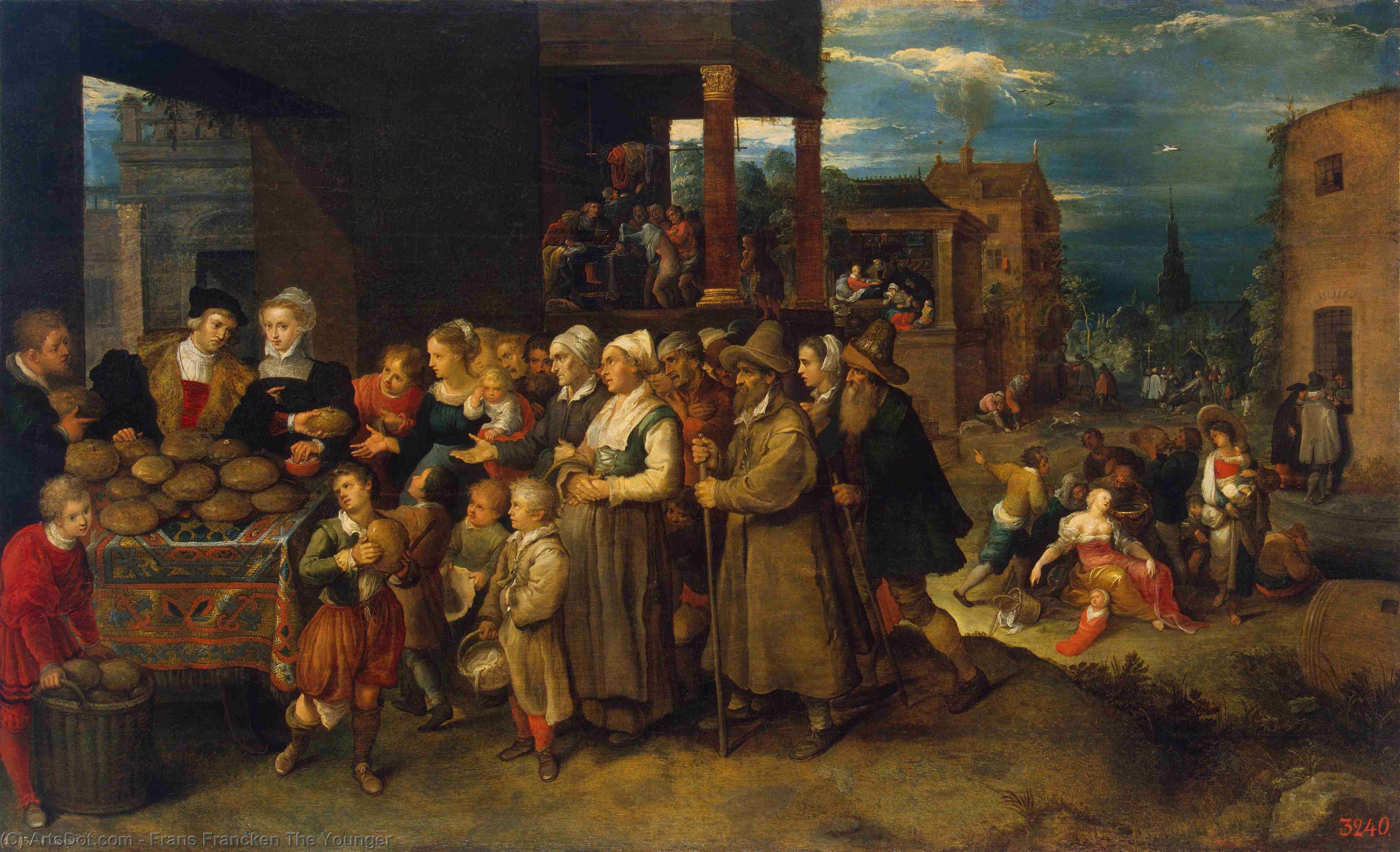 Order Oil Painting Replica The Seven Acts of Mercy, 1613 by Frans Francken The Younger (1581-1642, Belgium) | ArtsDot.com