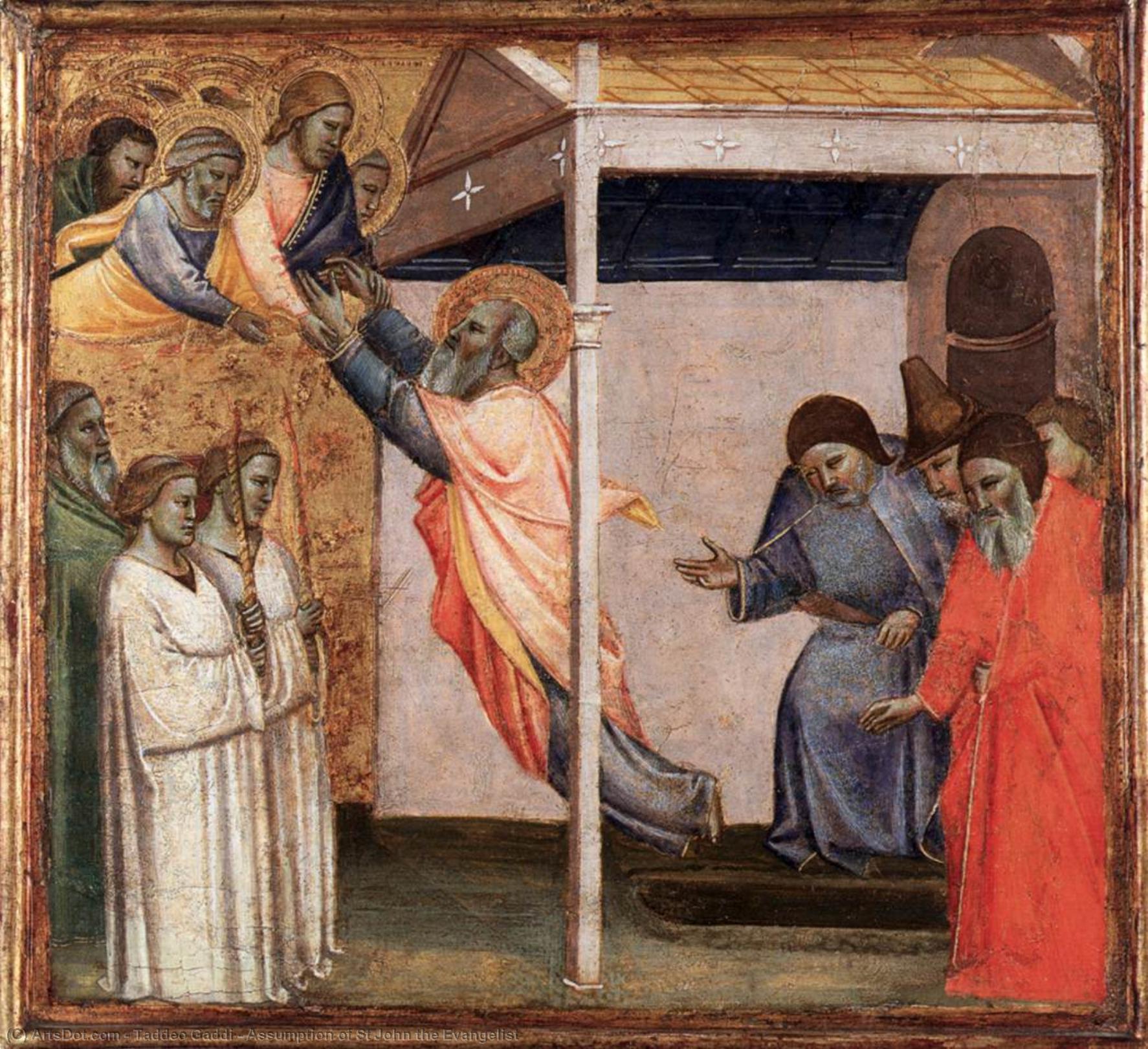 Order Art Reproductions Assumption of St John the Evangelist, 1348 by Taddeo Gaddi (1290-1366, Italy) | ArtsDot.com