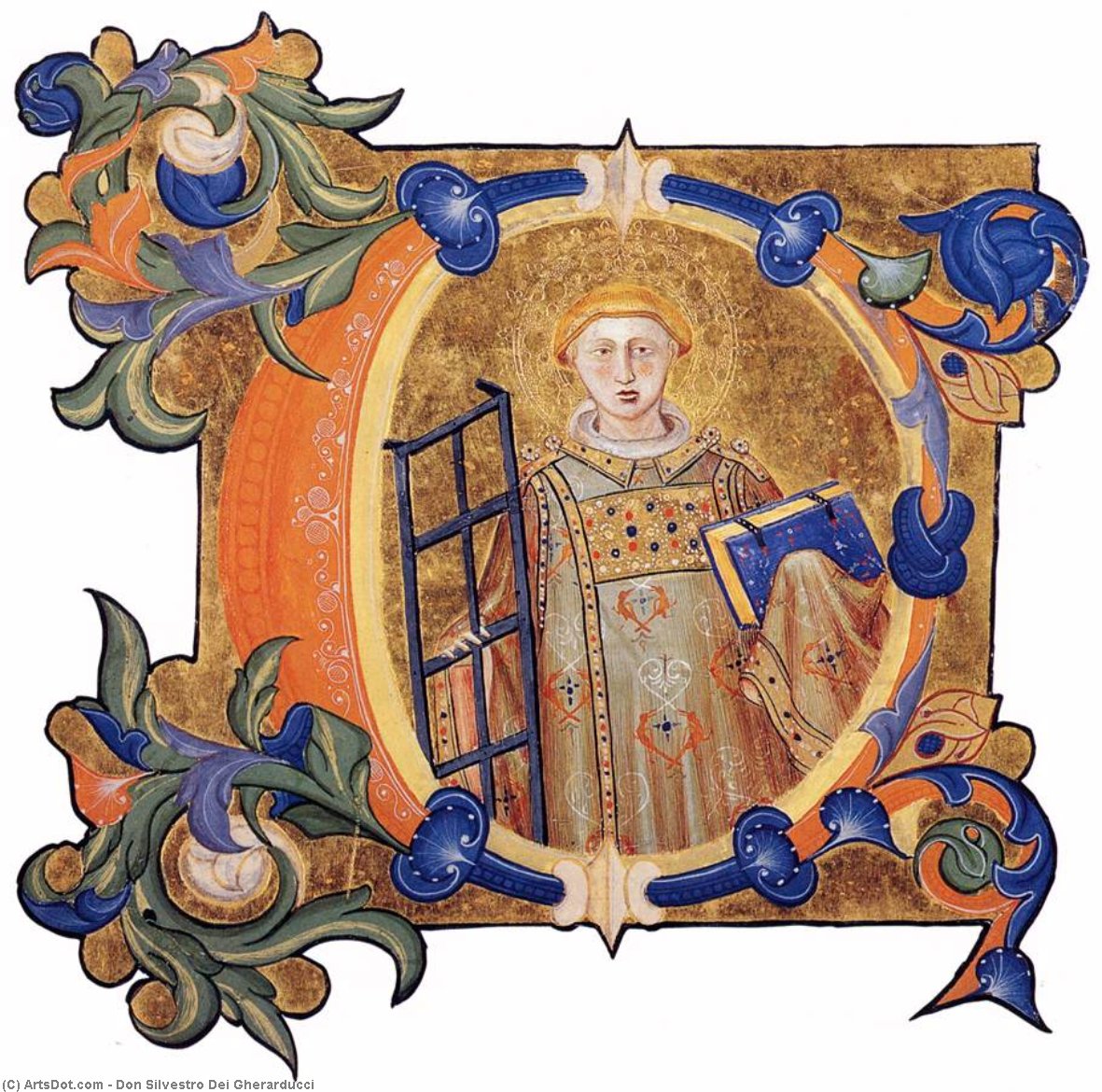 Order Paintings Reproductions Gradual from Santa Maria degli Angeli (Folio 134), 1370 by Don Silvestro Dei Gherarducci (1339-1399, Italy) | ArtsDot.com