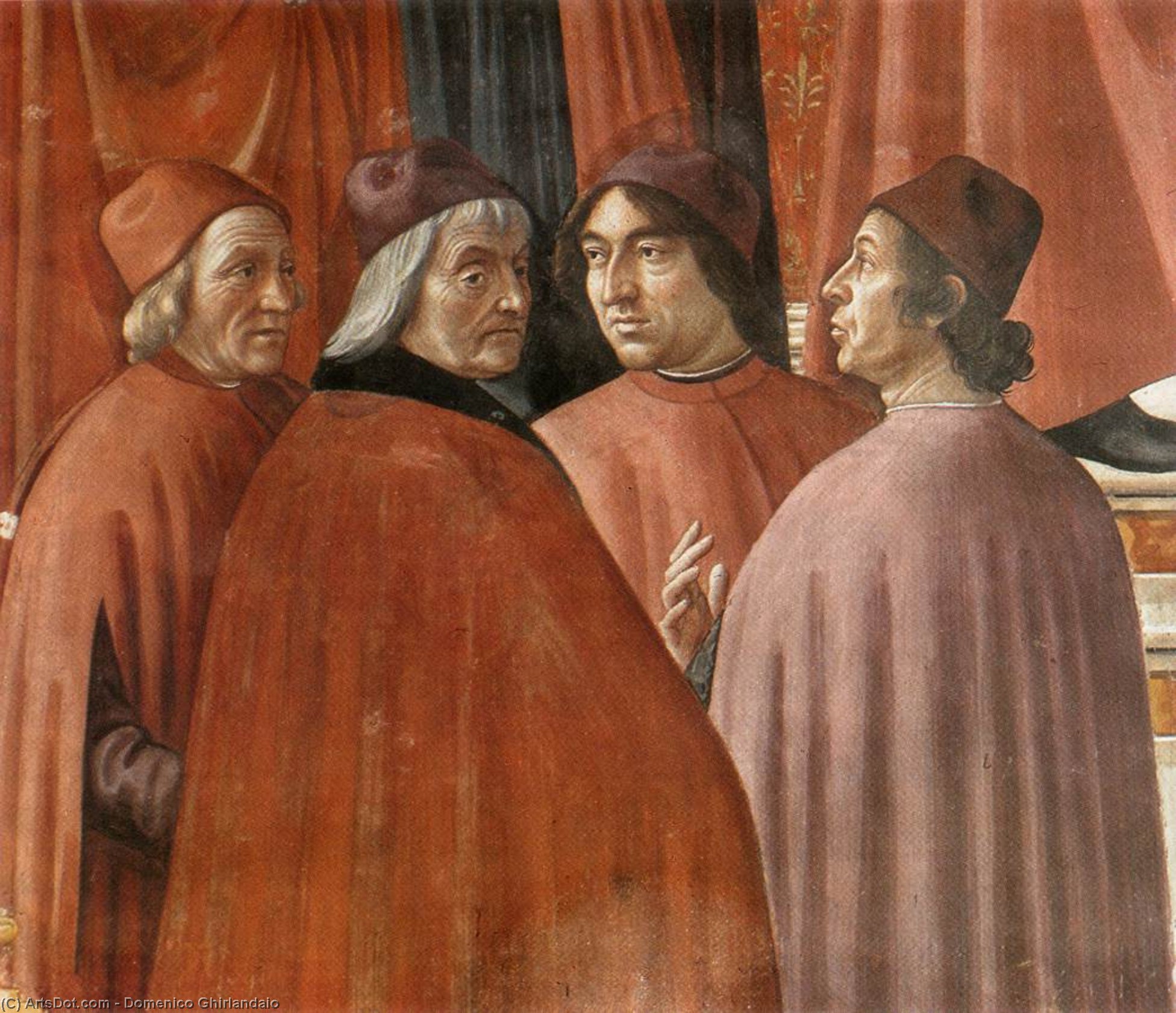 Order Oil Painting Replica Angel Appearing to Zacharias (detail), 1486 by Domenico Ghirlandaio (1449-1494, Italy) | ArtsDot.com