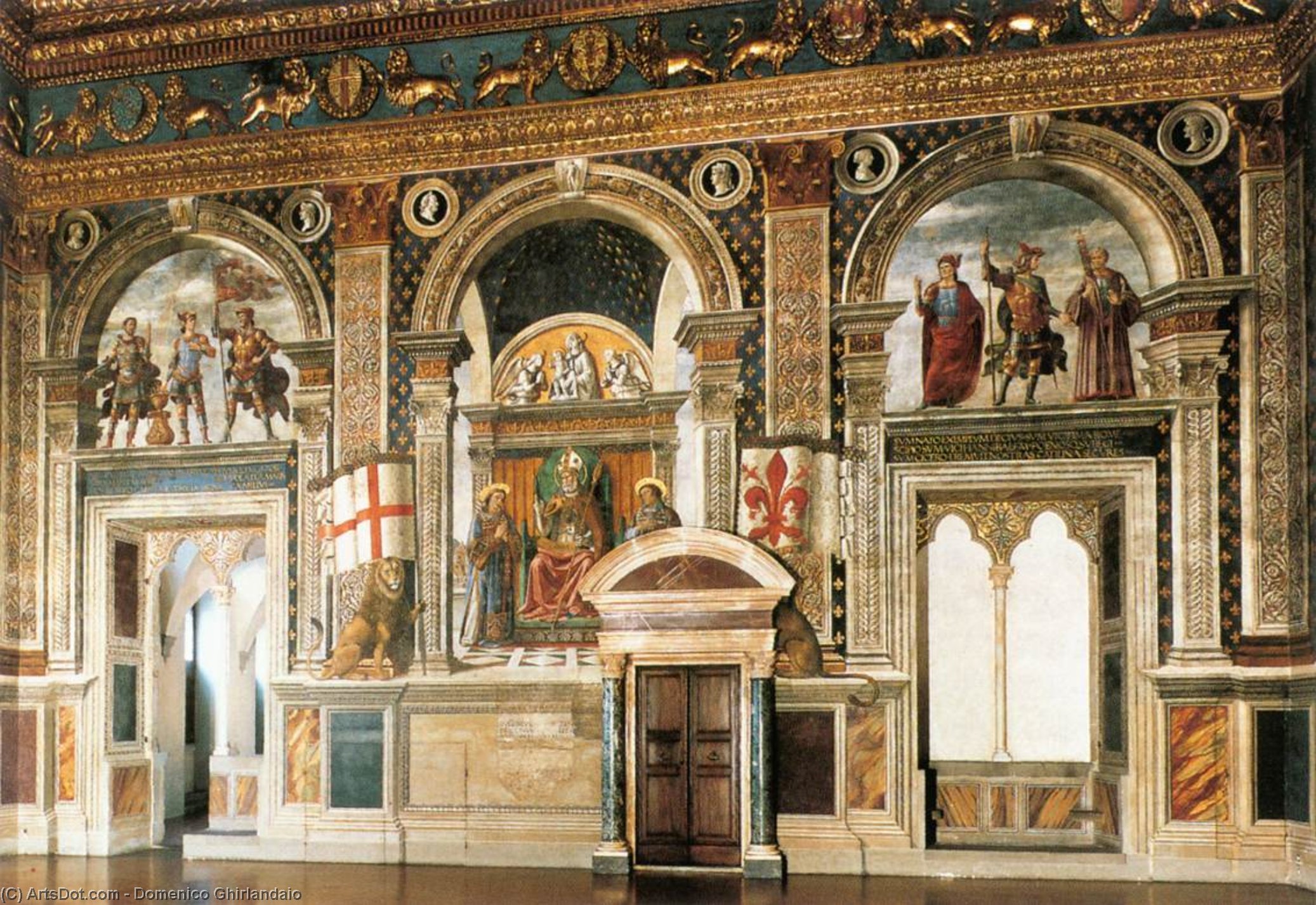 Order Oil Painting Replica Decoration of the Sala del Gigli, 1482 by Domenico Ghirlandaio (1449-1494, Italy) | ArtsDot.com