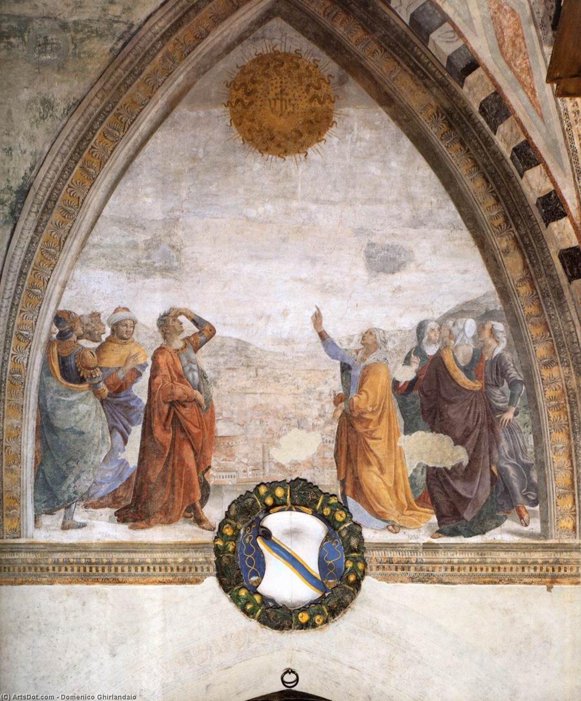 Buy Museum Art Reproductions Meeting of Augustus and the Sibyl, 1483 by Domenico Ghirlandaio (1449-1494, Italy) | ArtsDot.com