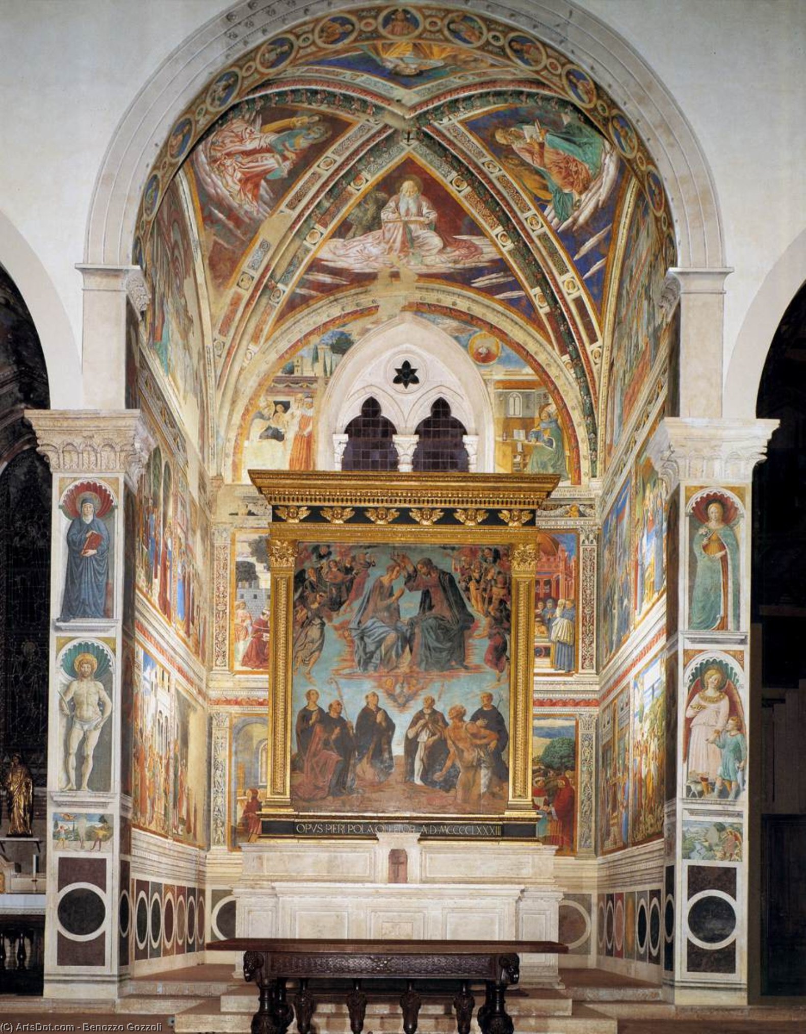Order Oil Painting Replica View of the apsidal chapel, 1464 by Benozzo Gozzoli (1420-1497, Italy) | ArtsDot.com