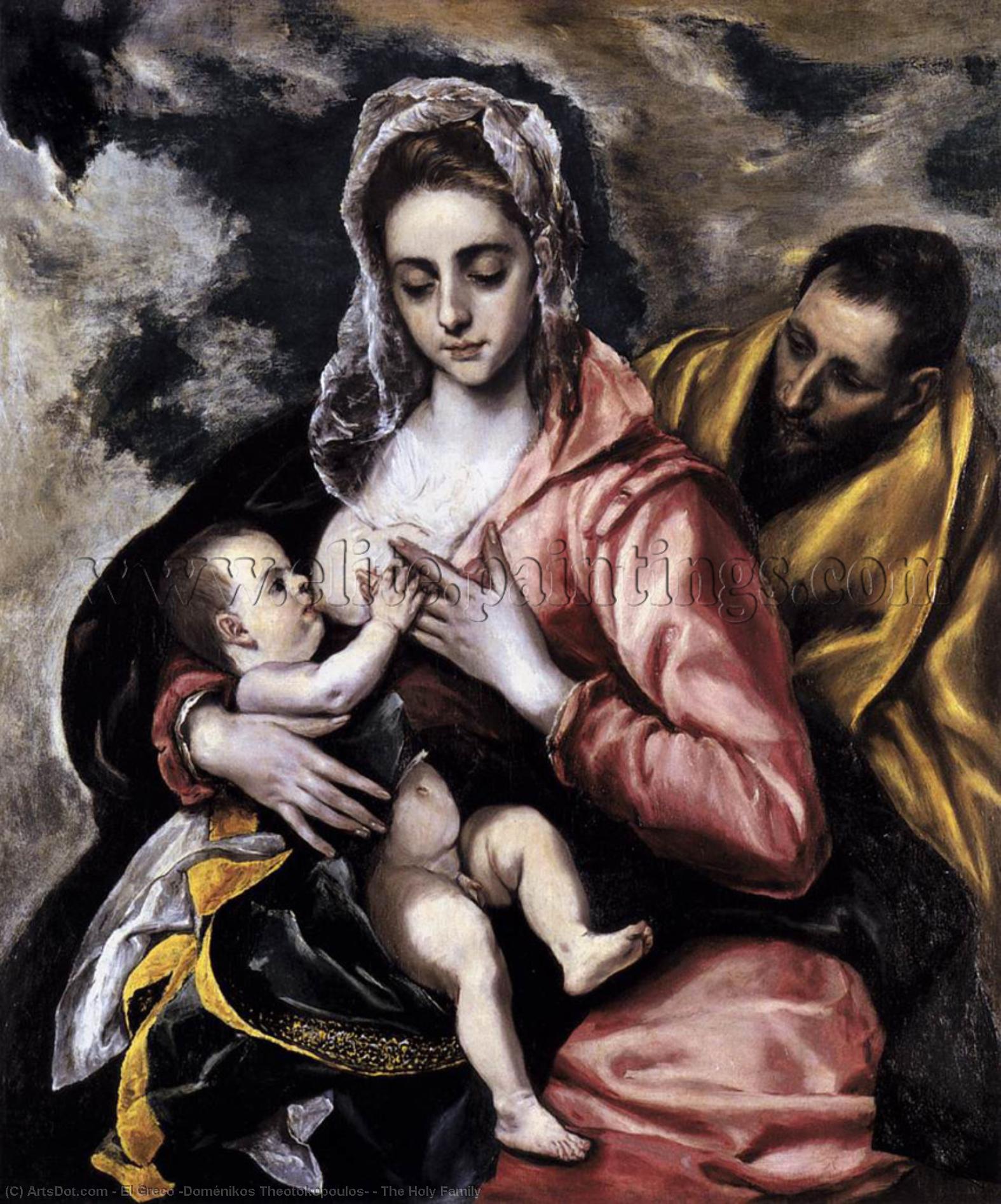 Pedir Reproducciones De Pinturas La Sagrada Familia, 1585 de El Greco (Doménikos Theotokopoulos) (1541-1614, Greece) | ArtsDot.com