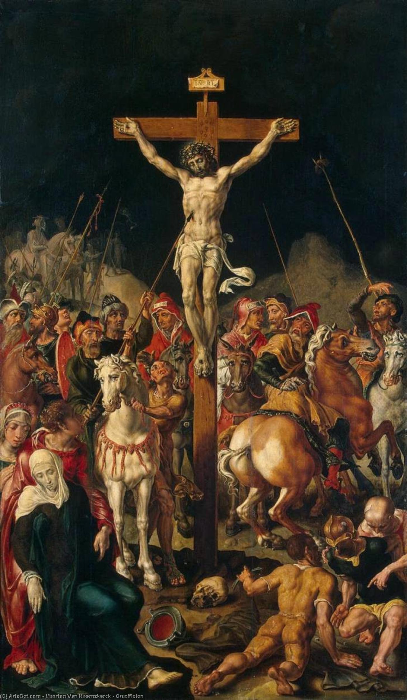 Buy Museum Art Reproductions Crucifixion, 1545 by Maarten Van Heemskerck | ArtsDot.com