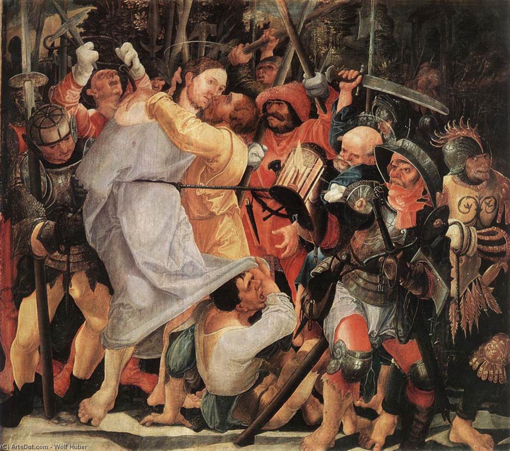 Order Oil Painting Replica The Capture of Christ by Wolf Huber (1490-1553, Austria) | ArtsDot.com