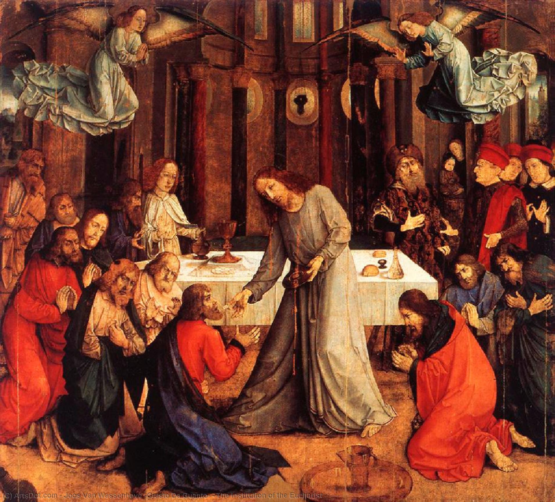 Order Artwork Replica The Institution of the Eucharist, 1473 by Joos Van Wassenhove (Giusto Da Guanto) (1430-1480) | ArtsDot.com
