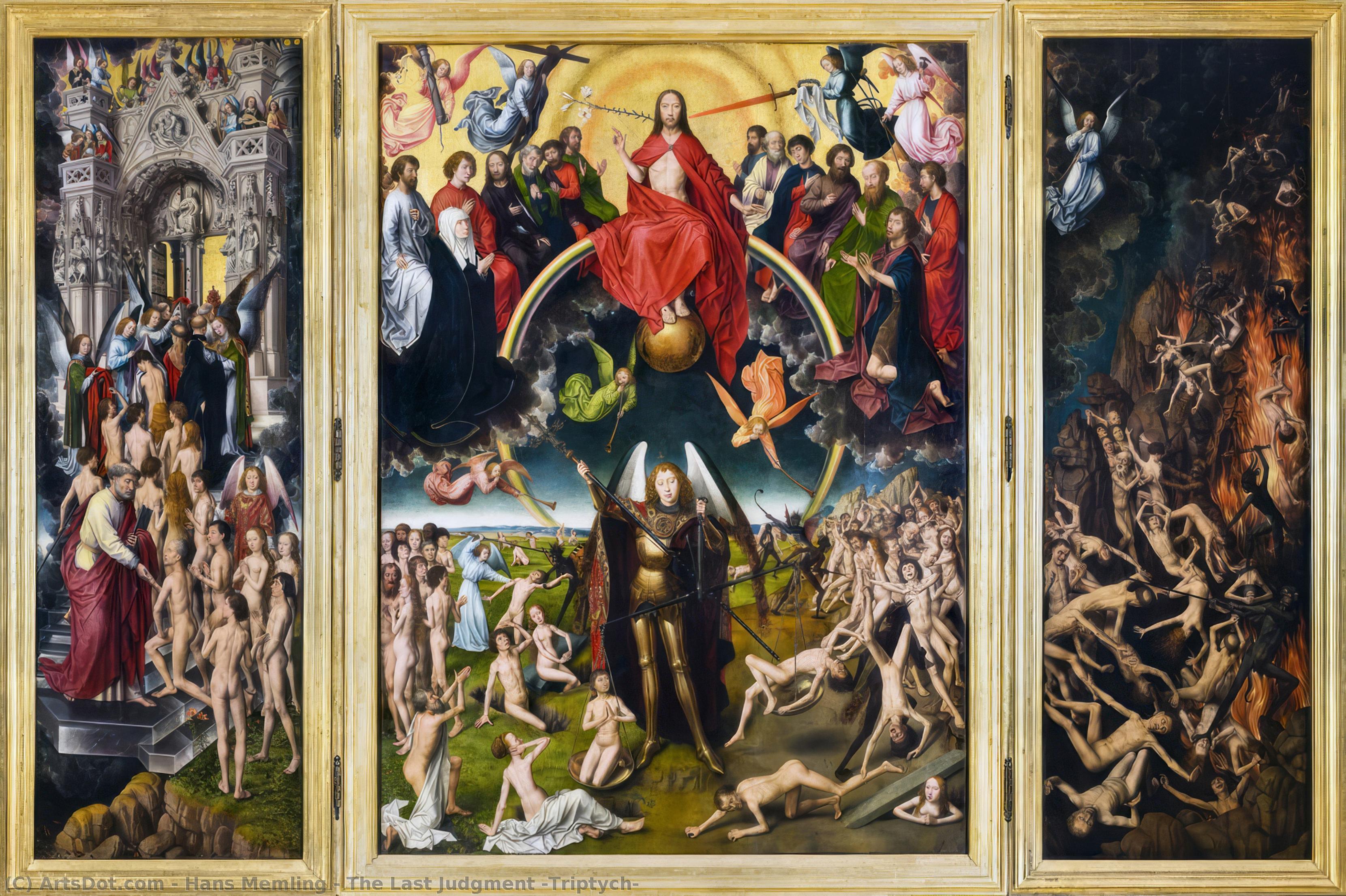 Order Oil Painting Replica The Last Judgment (Triptych), 1467 by Hans Memling (1430-1494, Germany) | ArtsDot.com