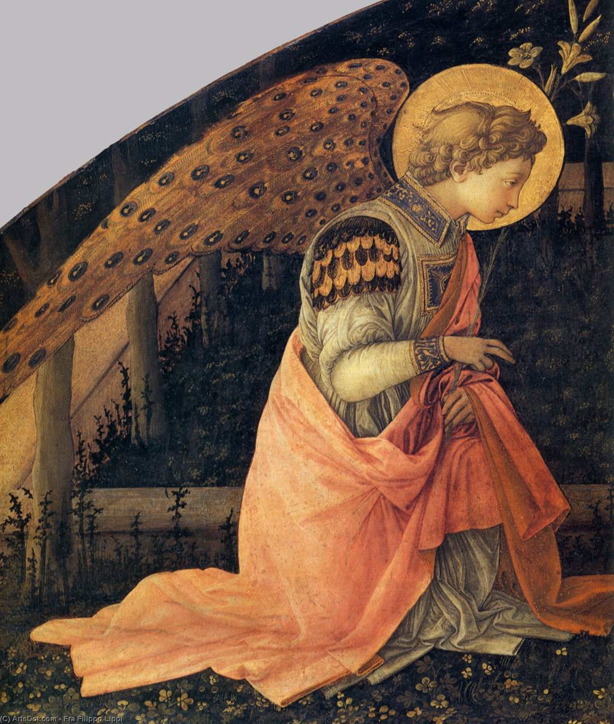 Order Oil Painting Replica Annunciation (detail) (9), 1448 by Fra Filippo Lippi (1406-1469, Italy) | ArtsDot.com