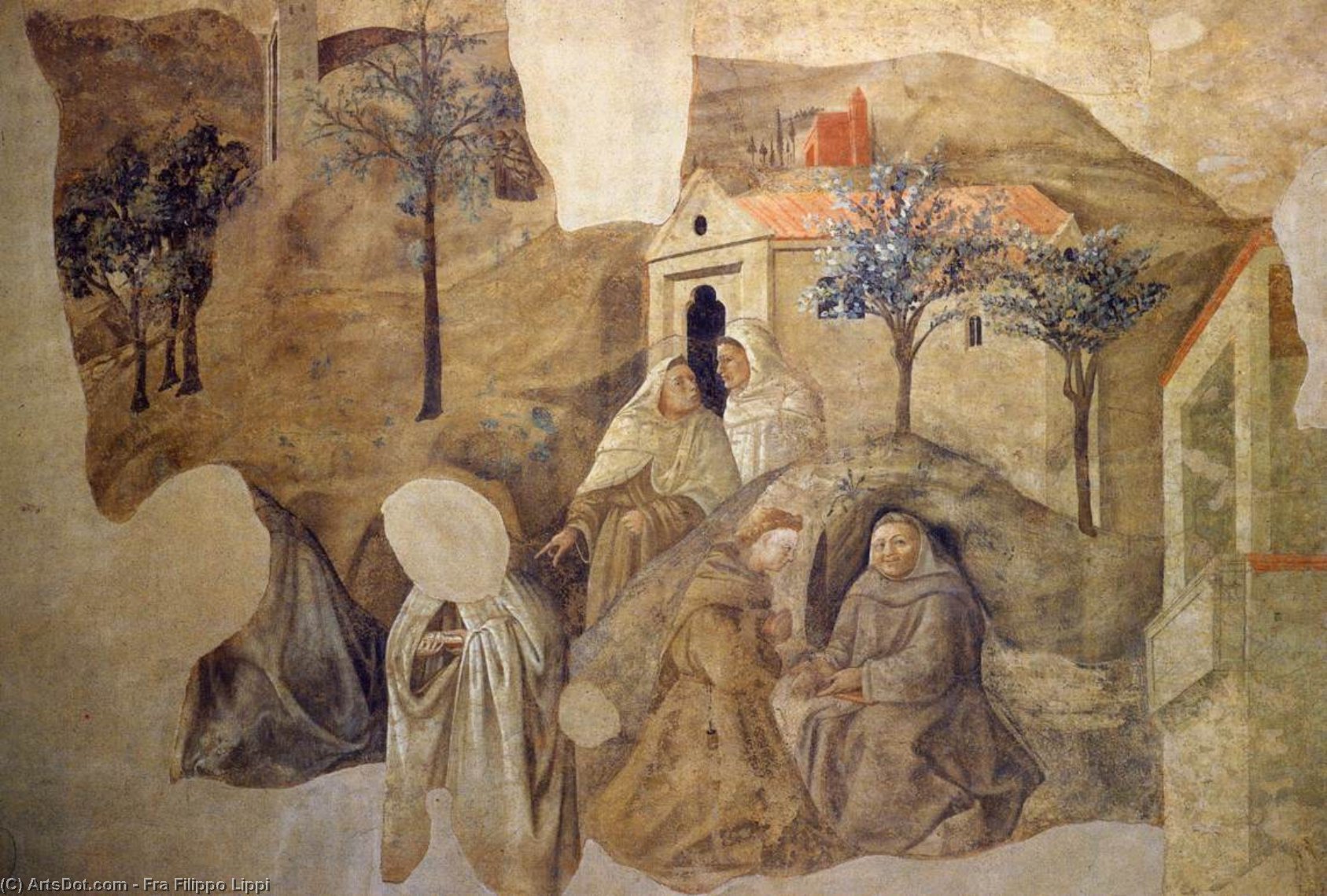 Buy Museum Art Reproductions Confirmation of the Carmelite Rule (detail), 1432 by Fra Filippo Lippi (1406-1469, Italy) | ArtsDot.com