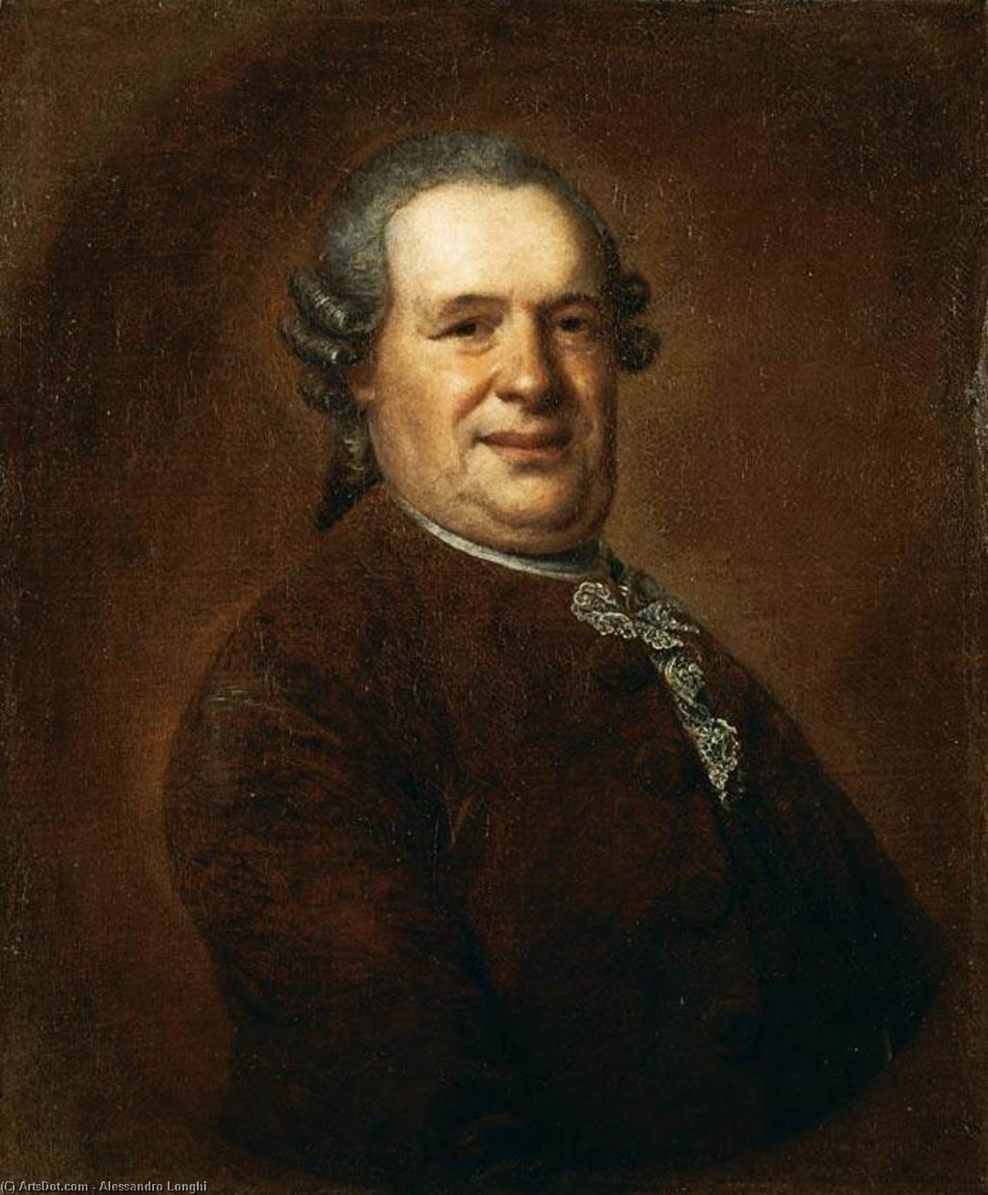 Buy Museum Art Reproductions Portrait of Gentleman by Alessandro Longhi (1733-1813, Italy) | ArtsDot.com