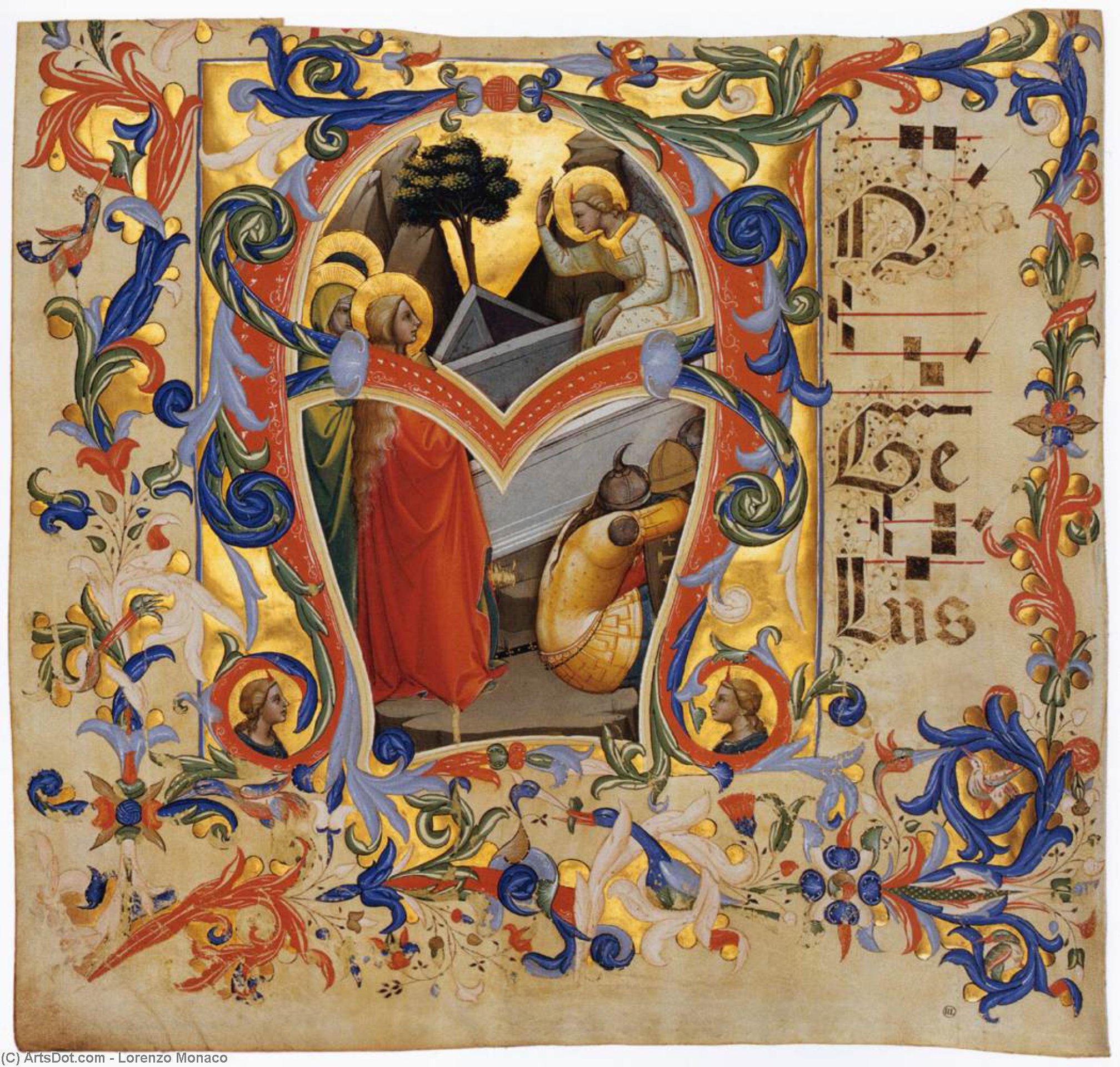 Order Oil Painting Replica Antiphonary (Cod. Cor. 1, folio 3), 1396 by Lorenzo Monaco (1370-1425, Italy) | ArtsDot.com