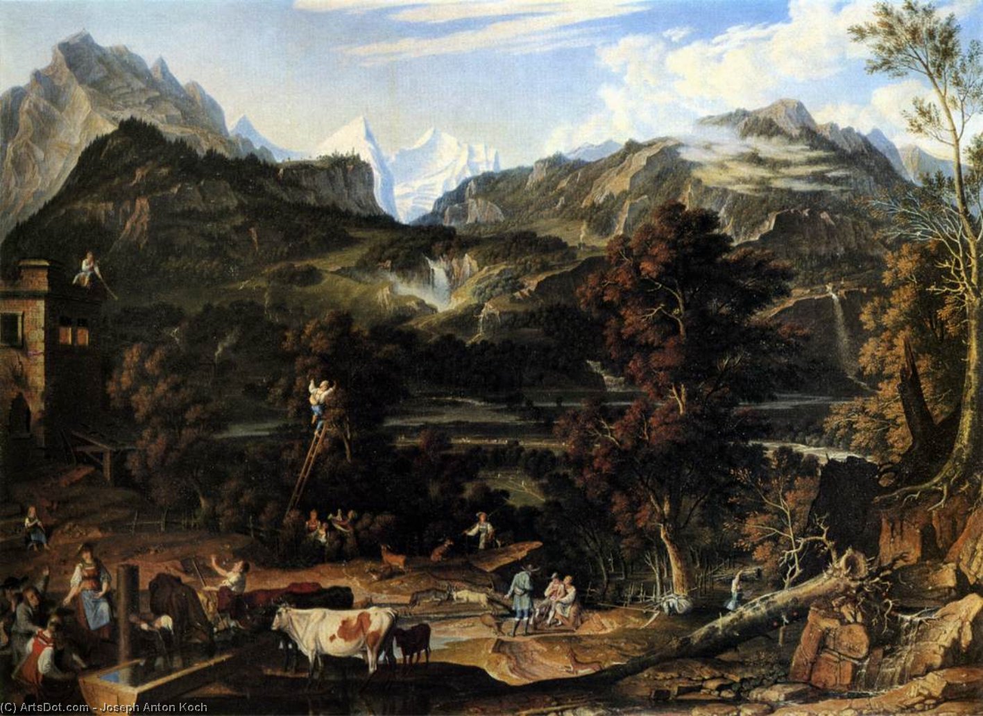 Order Oil Painting Replica The Upland near Bern, 1816 by Joseph Anton Koch (1768-1839, Austria) | ArtsDot.com
