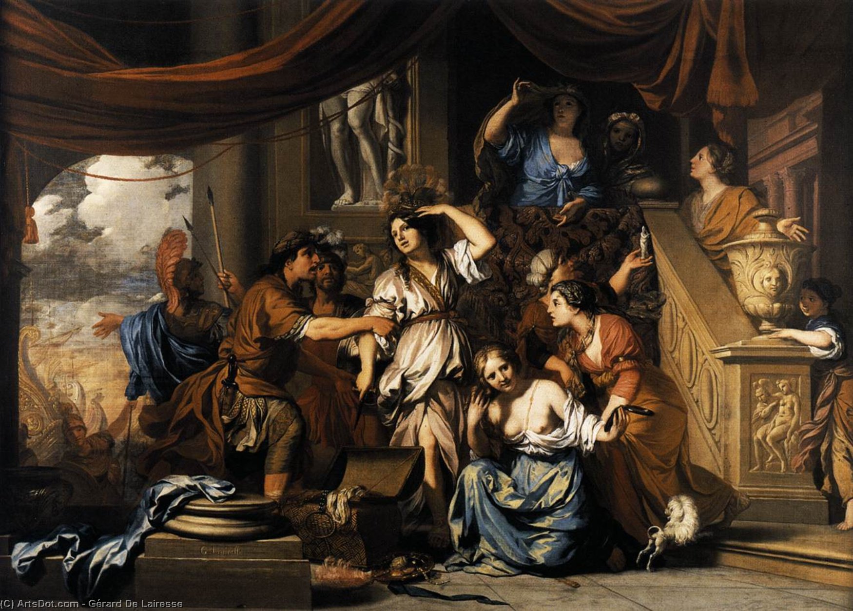 Order Oil Painting Replica Achilles Discovered among the Daughters of Lycomedes, 1685 by Gérard De Lairesse (1640-1711, Belgium) | ArtsDot.com
