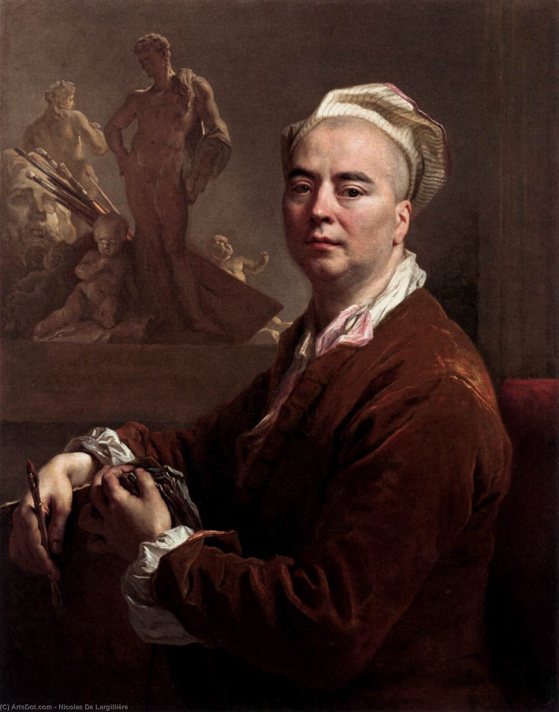 Order Oil Painting Replica Self-Portrait, 1707 by Nicolas De Largillière | ArtsDot.com