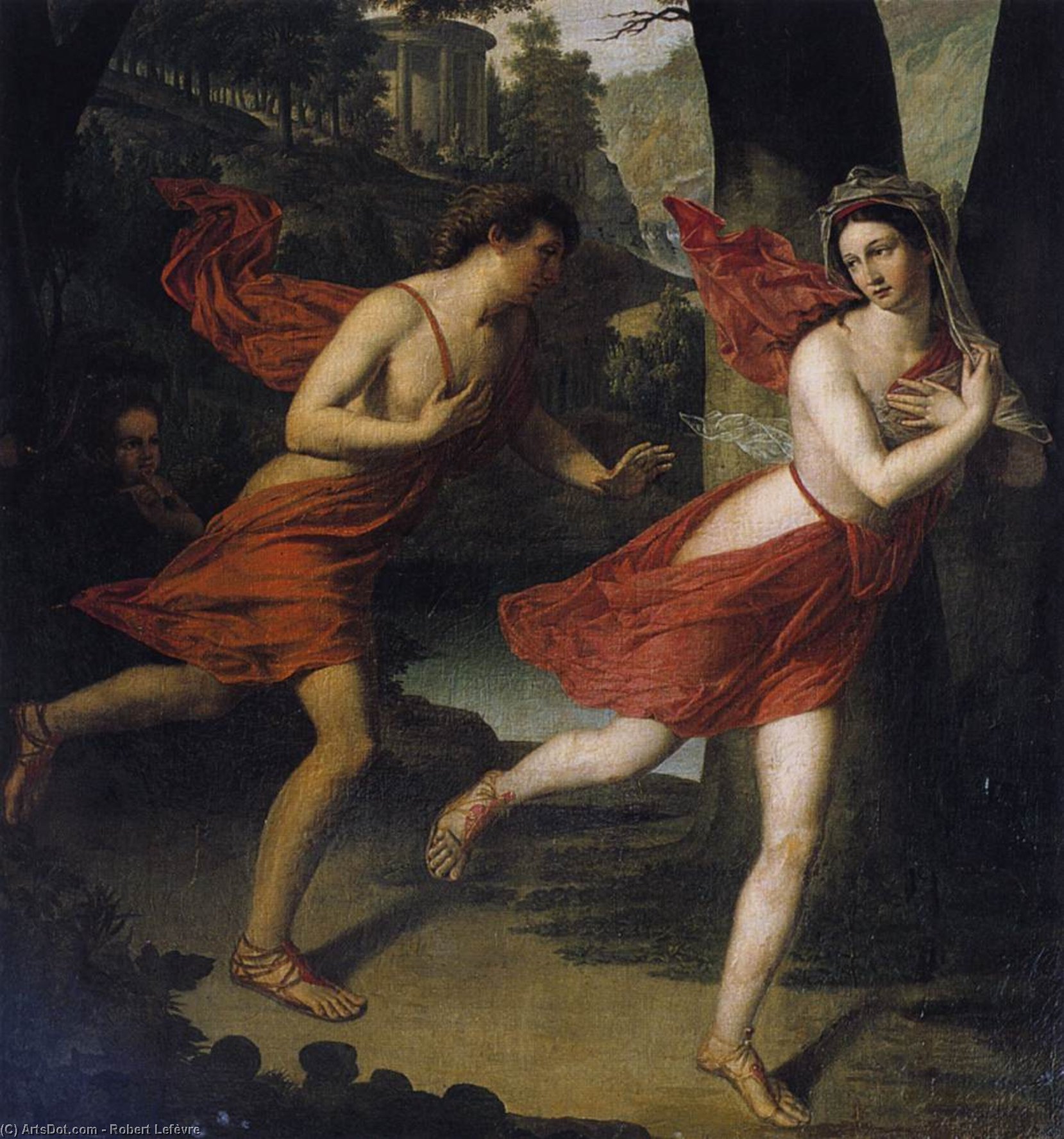 Order Art Reproductions Pauline as Daphne Fleeing from Apollo, 1810 by Robert Jacques François Lefèvre (1755-1830) | ArtsDot.com