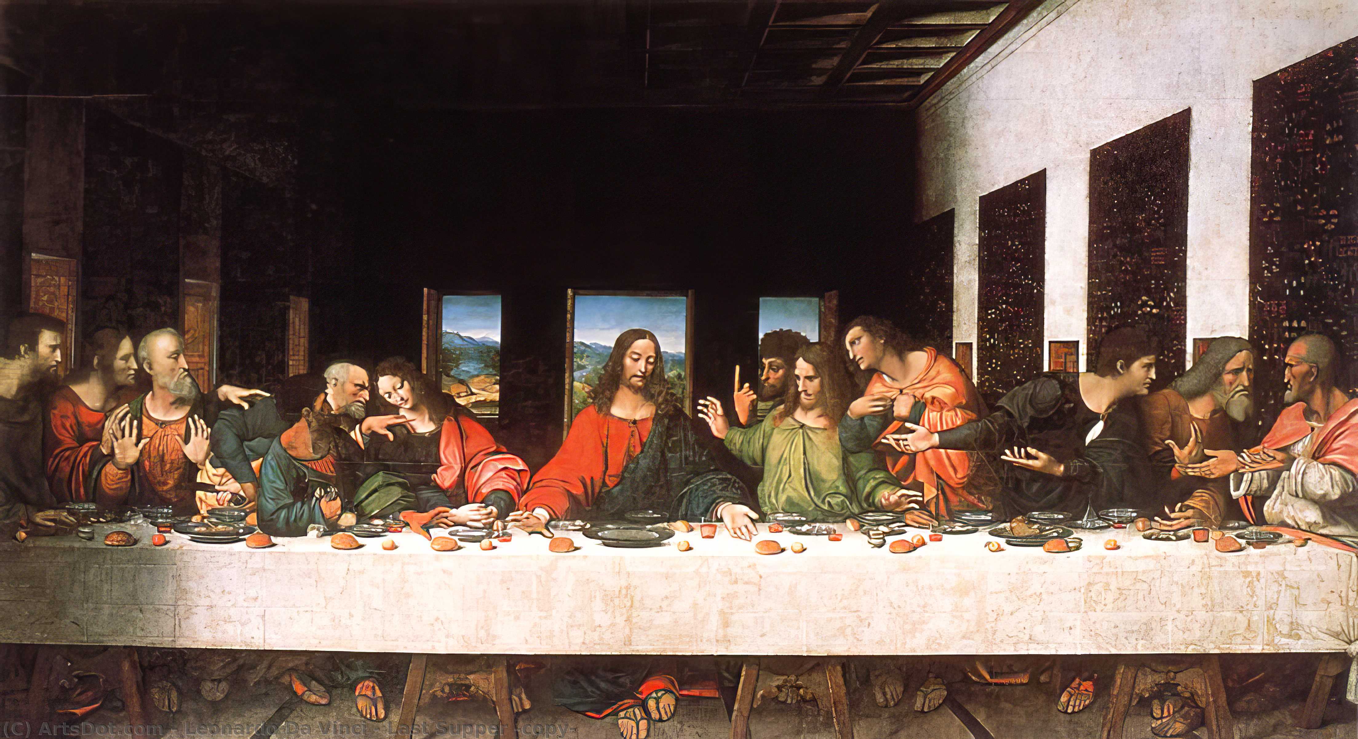 Order Art Reproductions Last Supper (copy) by Leonardo Da Vinci (1452-1519, Italy) | ArtsDot.com