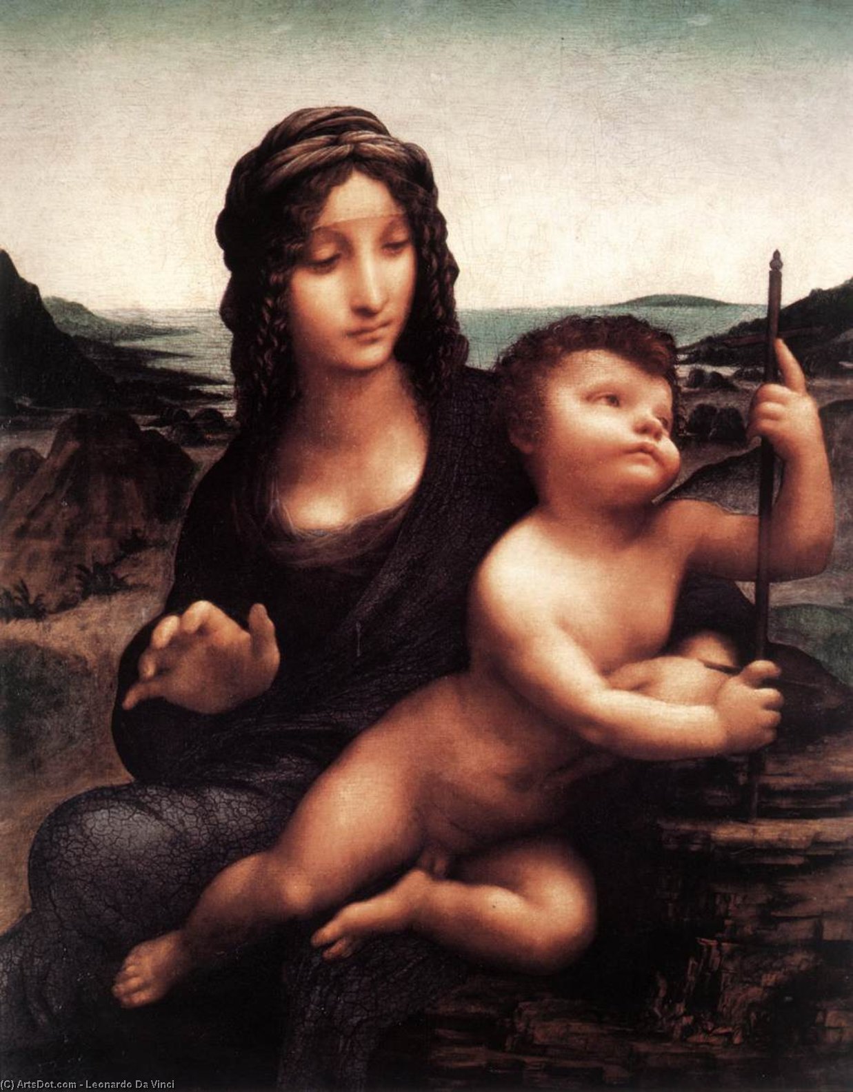 Buy Museum Art Reproductions Madonna with the Yarnwinder, 1501 by Leonardo Da Vinci (1452-1519, Italy) | ArtsDot.com
