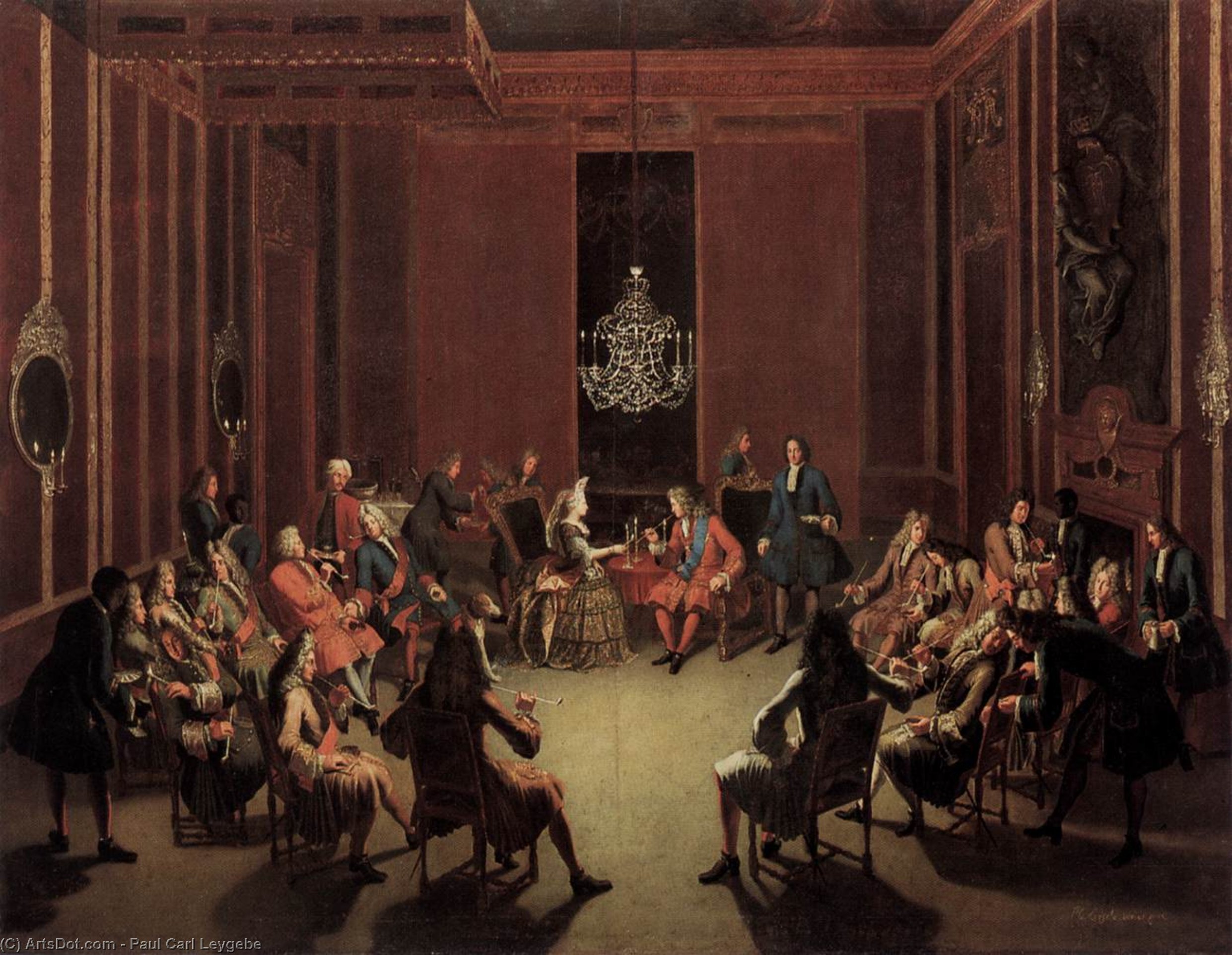 Buy Museum Art Reproductions Tabakskollegium of Frederick I, 1709 by Paul Carl Leygebe (1664-1756, Germany) | ArtsDot.com