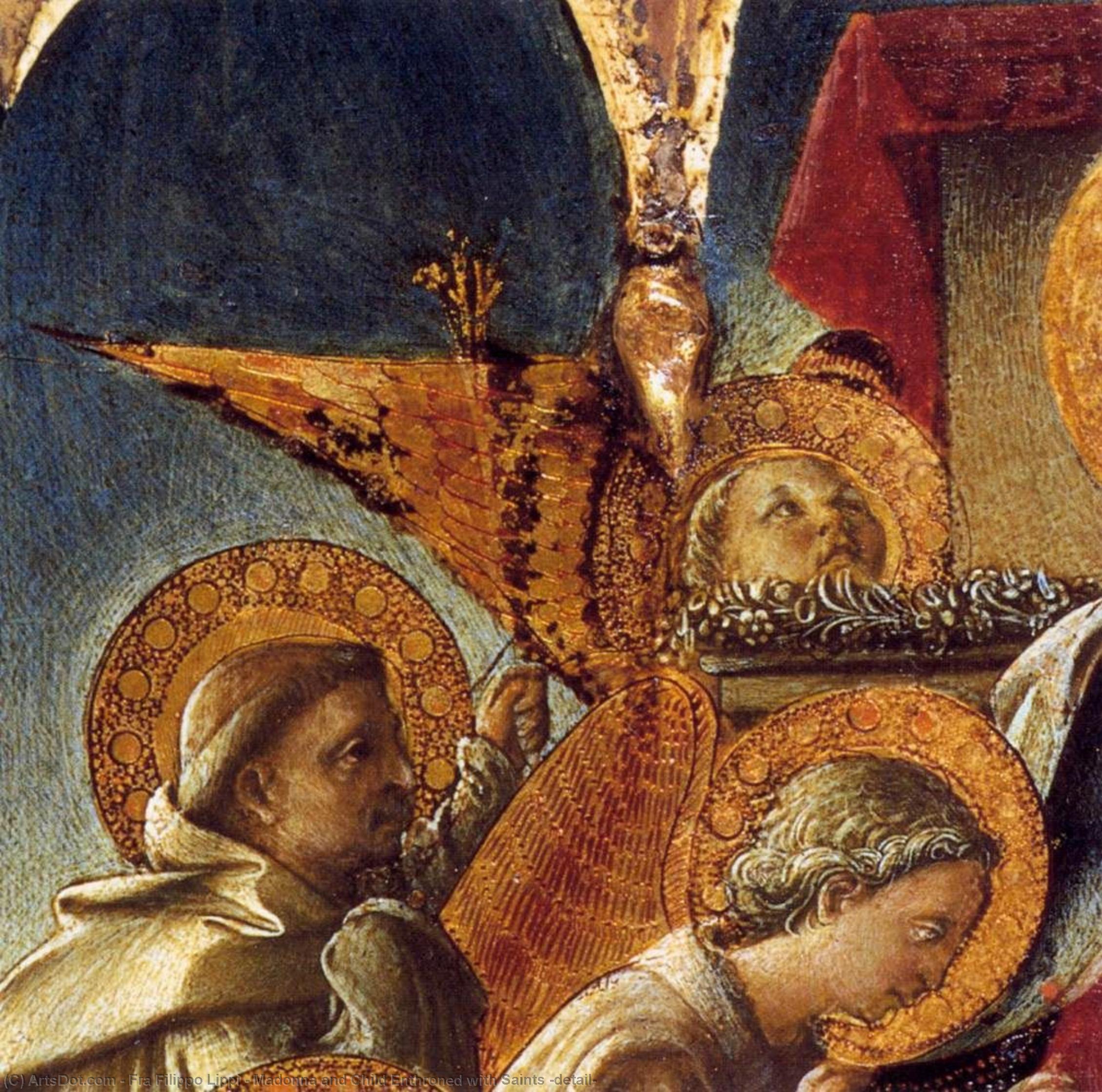 Buy Museum Art Reproductions Madonna and Child Enthroned with Saints (detail), 1430 by Fra Filippo Lippi (1406-1469, Italy) | ArtsDot.com