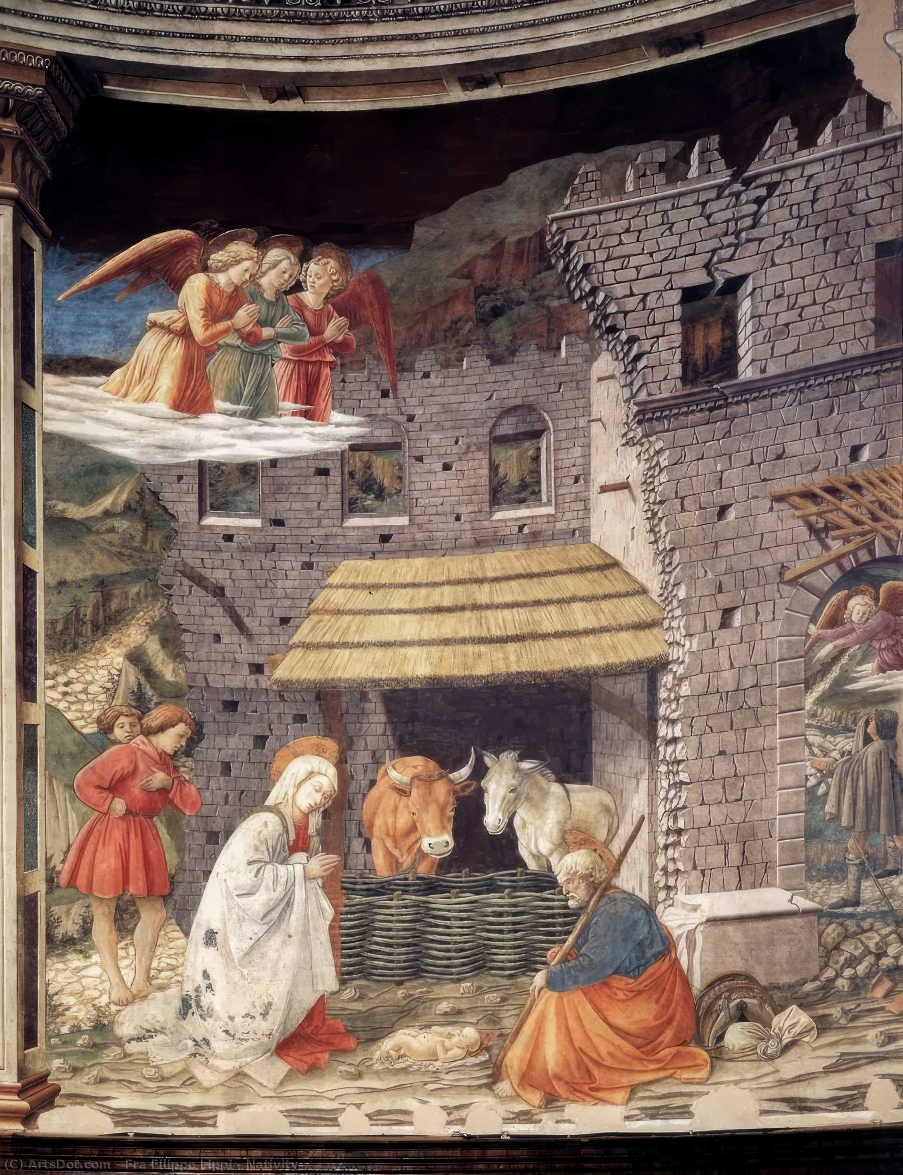 Buy Museum Art Reproductions Nativity, 1467 by Fra Filippo Lippi (1406-1469, Italy) | ArtsDot.com