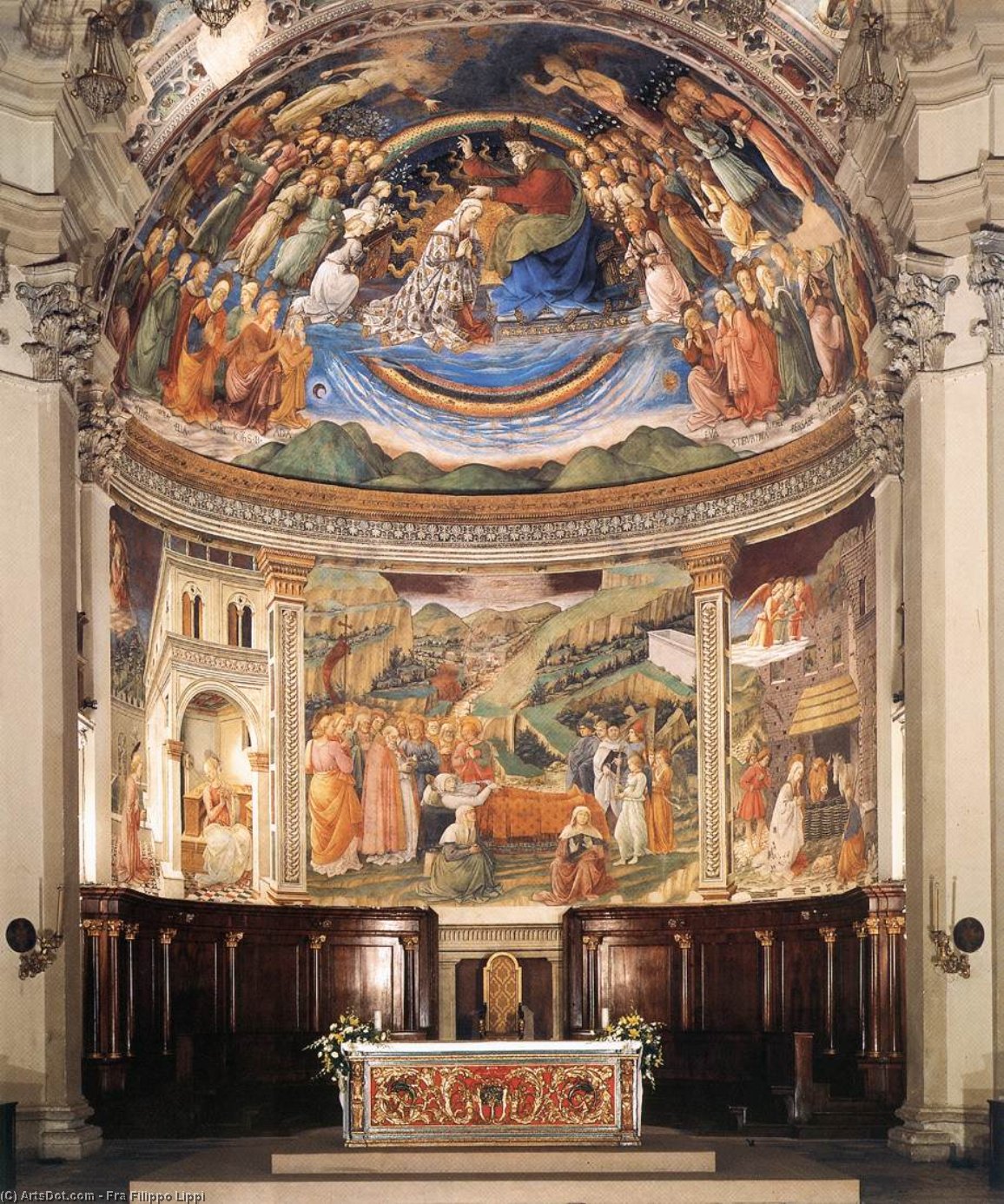 Order Oil Painting Replica View of the Apse of the Cathedral, 1467 by Fra Filippo Lippi (1406-1469, Italy) | ArtsDot.com