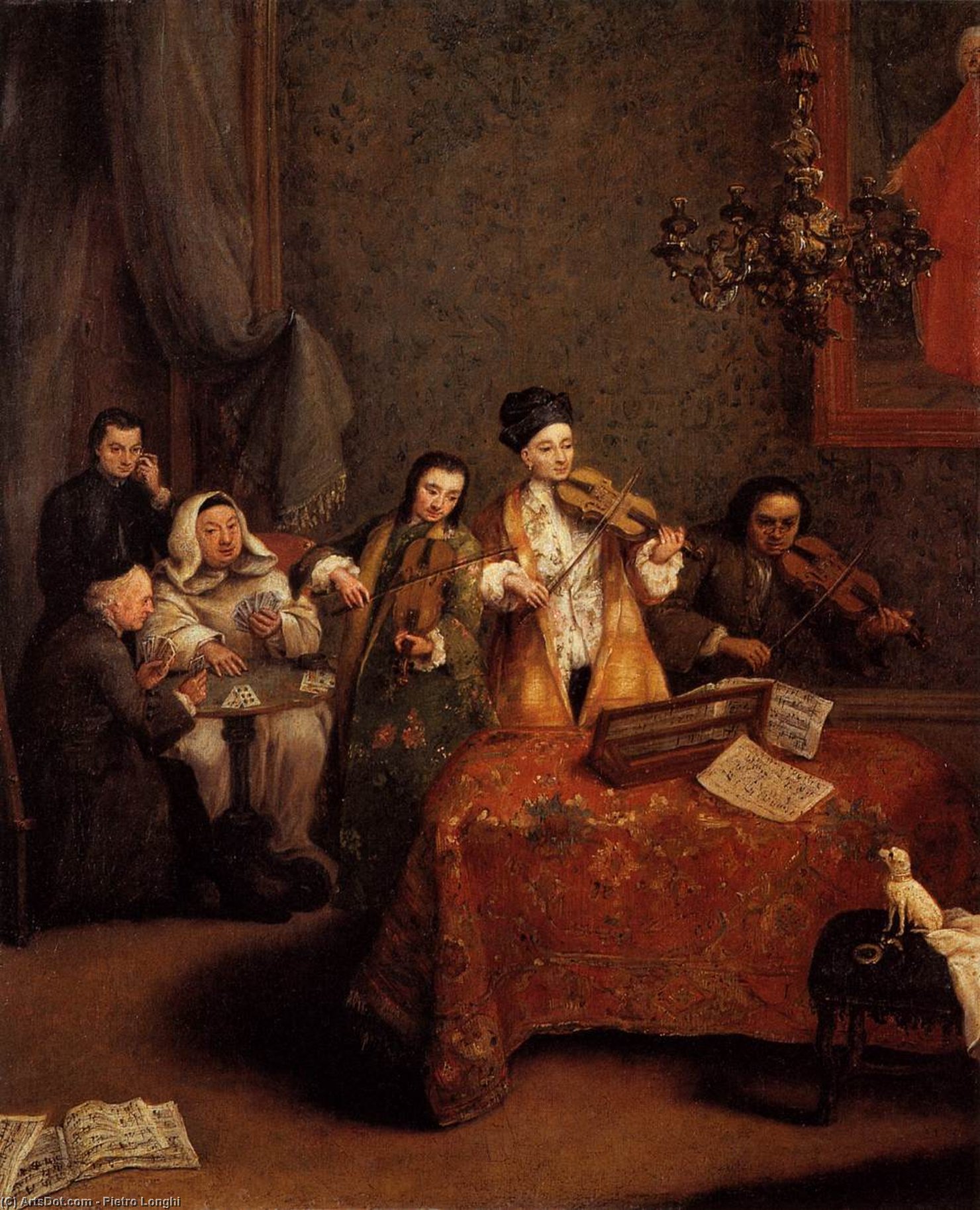 Order Oil Painting Replica The Concert, 1741 by Pietro Longhi (1701-1785, Italy) | ArtsDot.com