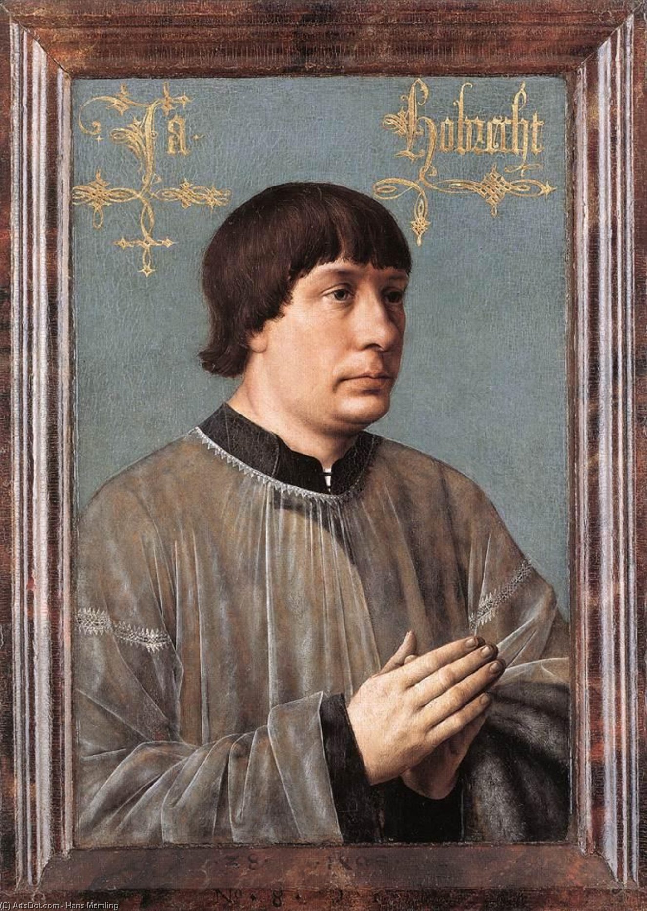 Order Oil Painting Replica Portrait of Jacob Obrecht, 1496 by Hans Memling (1430-1494, Germany) | ArtsDot.com