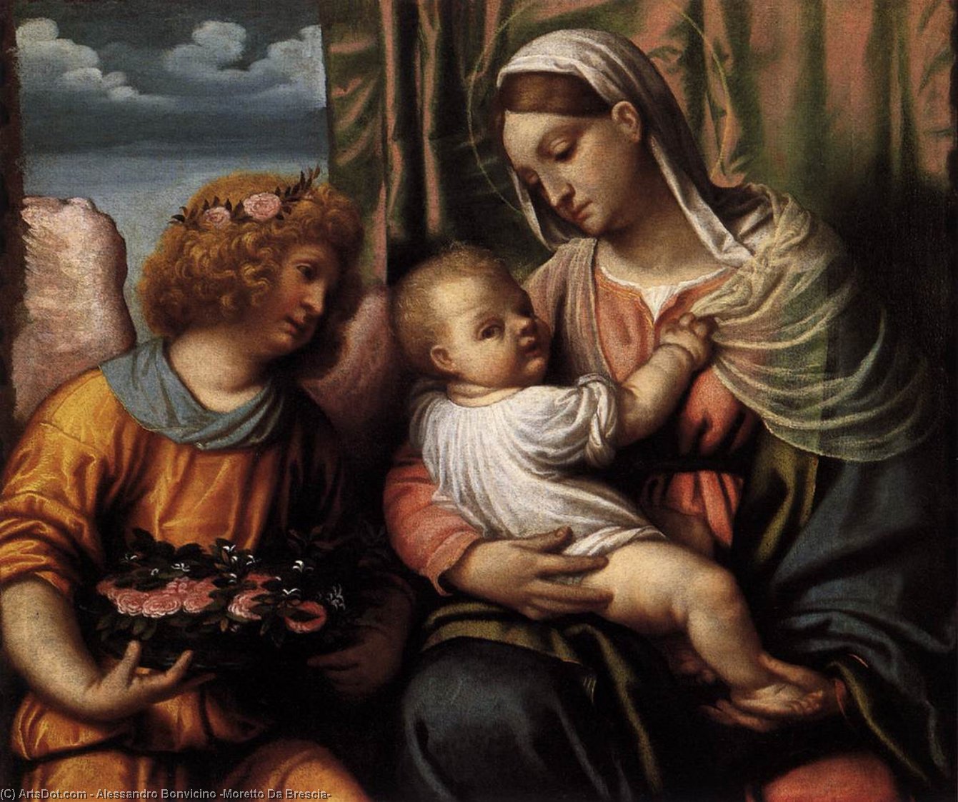 Order Art Reproductions Virgin and Child, 1540 by Alessandro Bonvicino (Moretto Da Brescia) (1498-1554, Italy) | ArtsDot.com